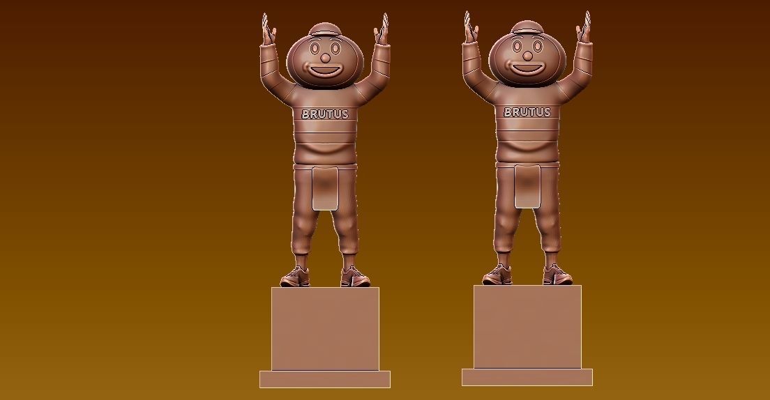 BRUTUS BUCKEYE - OHIO STATE UNIVERSITY - MASCOT 3D print model_4