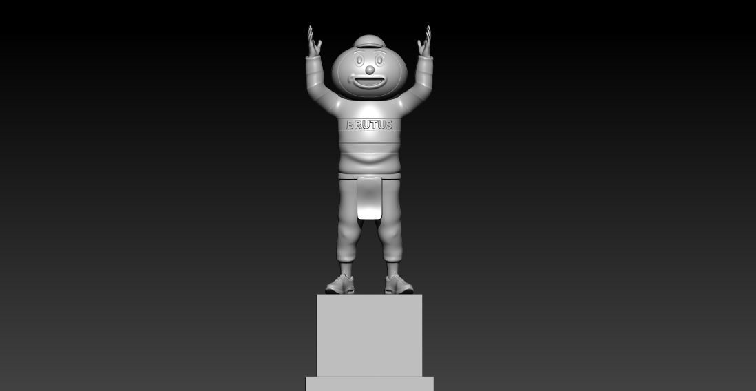 BRUTUS BUCKEYE - OHIO STATE UNIVERSITY - MASCOT 3D print model_1