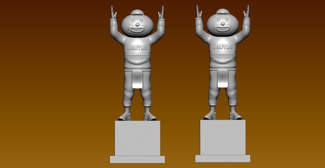 BRUTUS BUCKEYE - OHIO STATE UNIVERSITY - MASCOT 3D print model_3