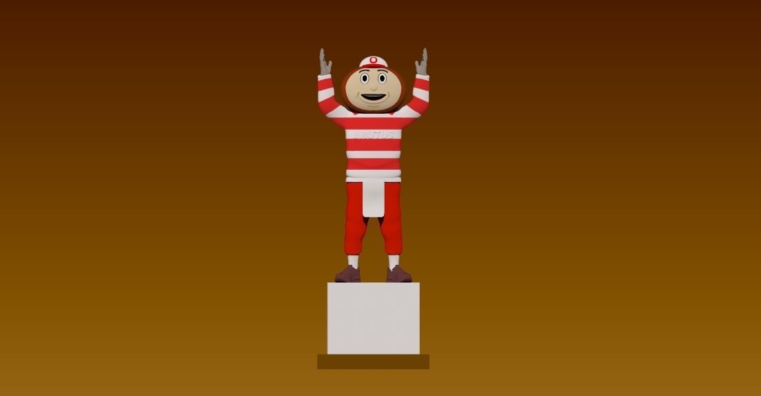 BRUTUS BUCKEYE - OHIO STATE UNIVERSITY - MASCOT 3D print model_2