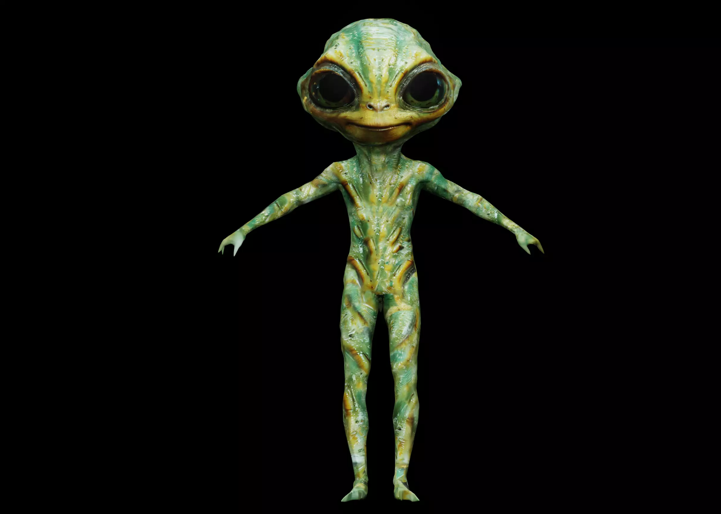 Rigged Alien Character - Fretzo 3D model_0