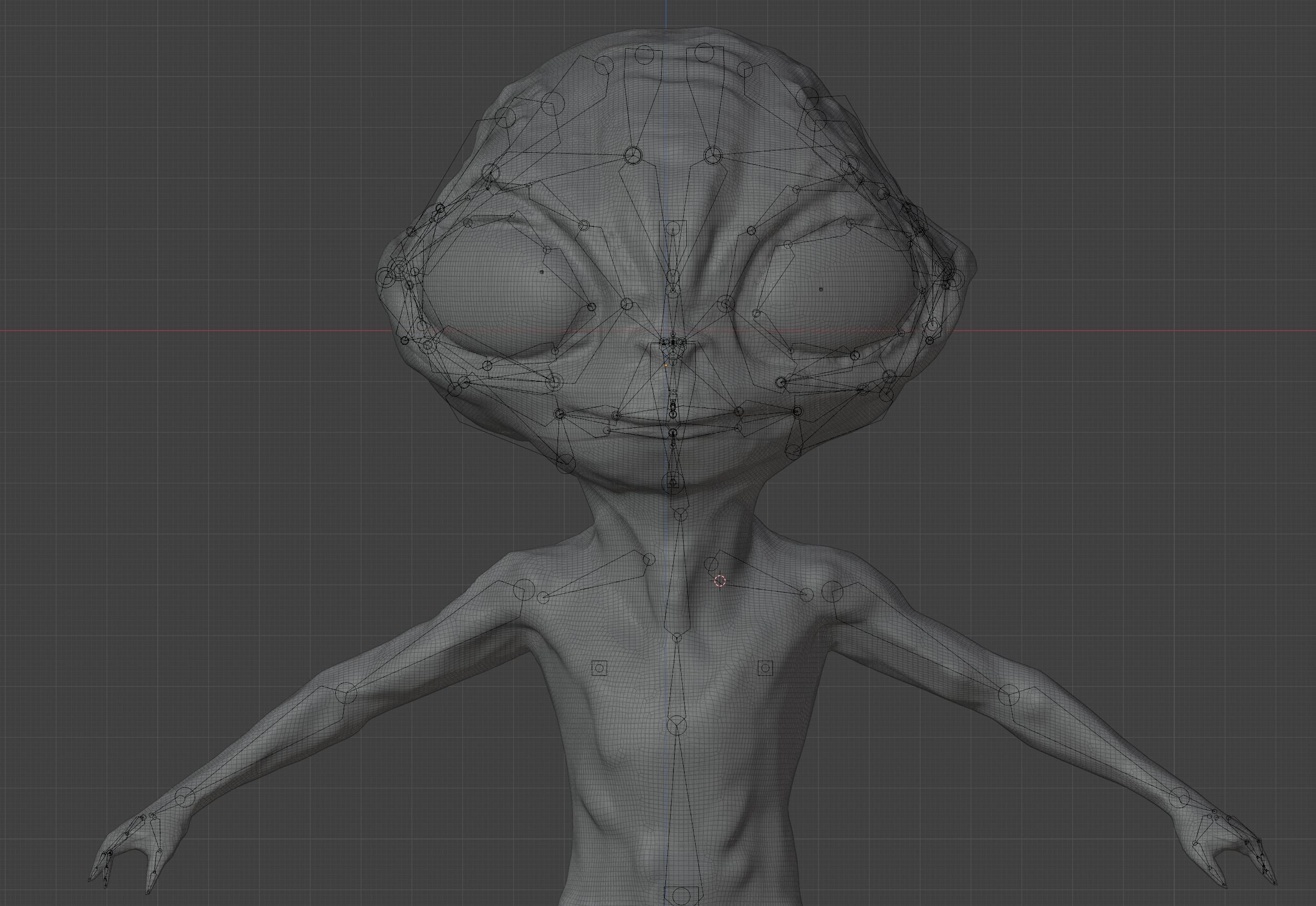 Rigged Alien Character - Fretzo 3D model_13