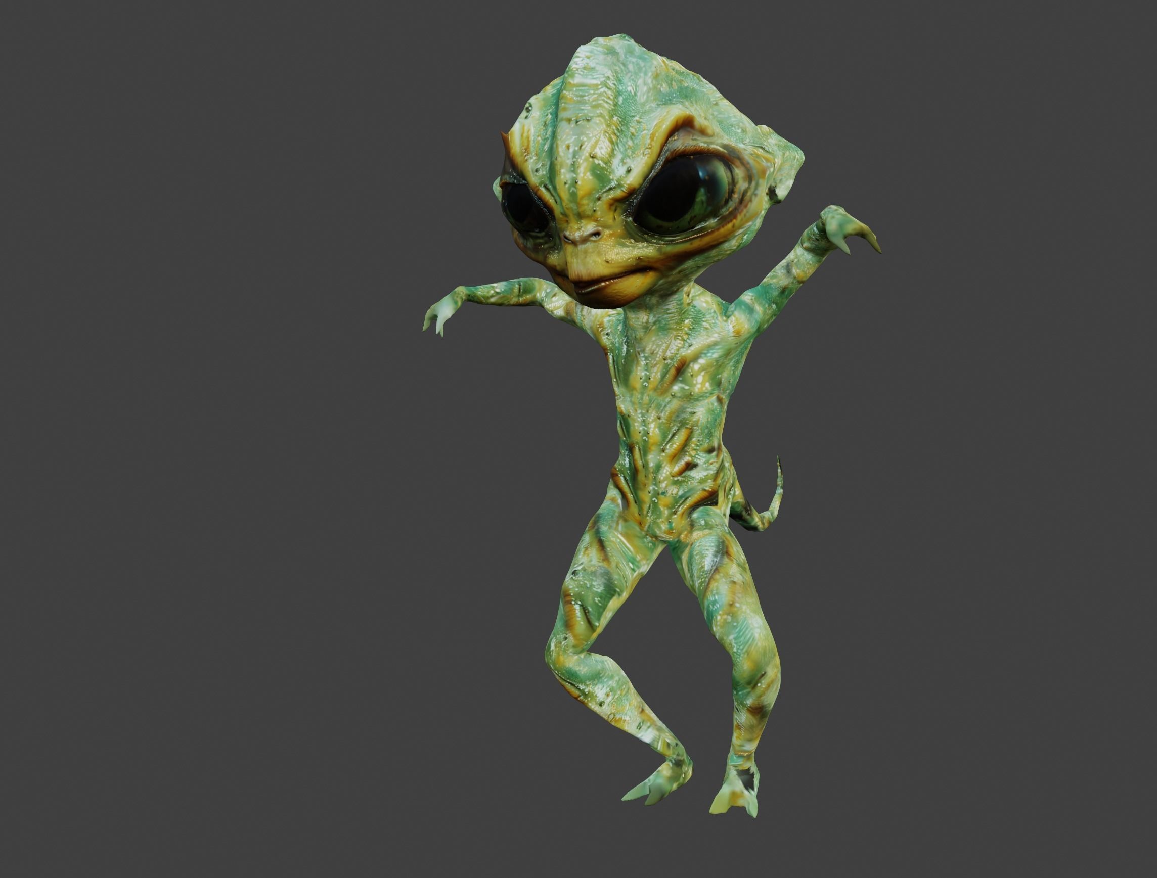 Rigged Alien Character - Fretzo 3D model_7