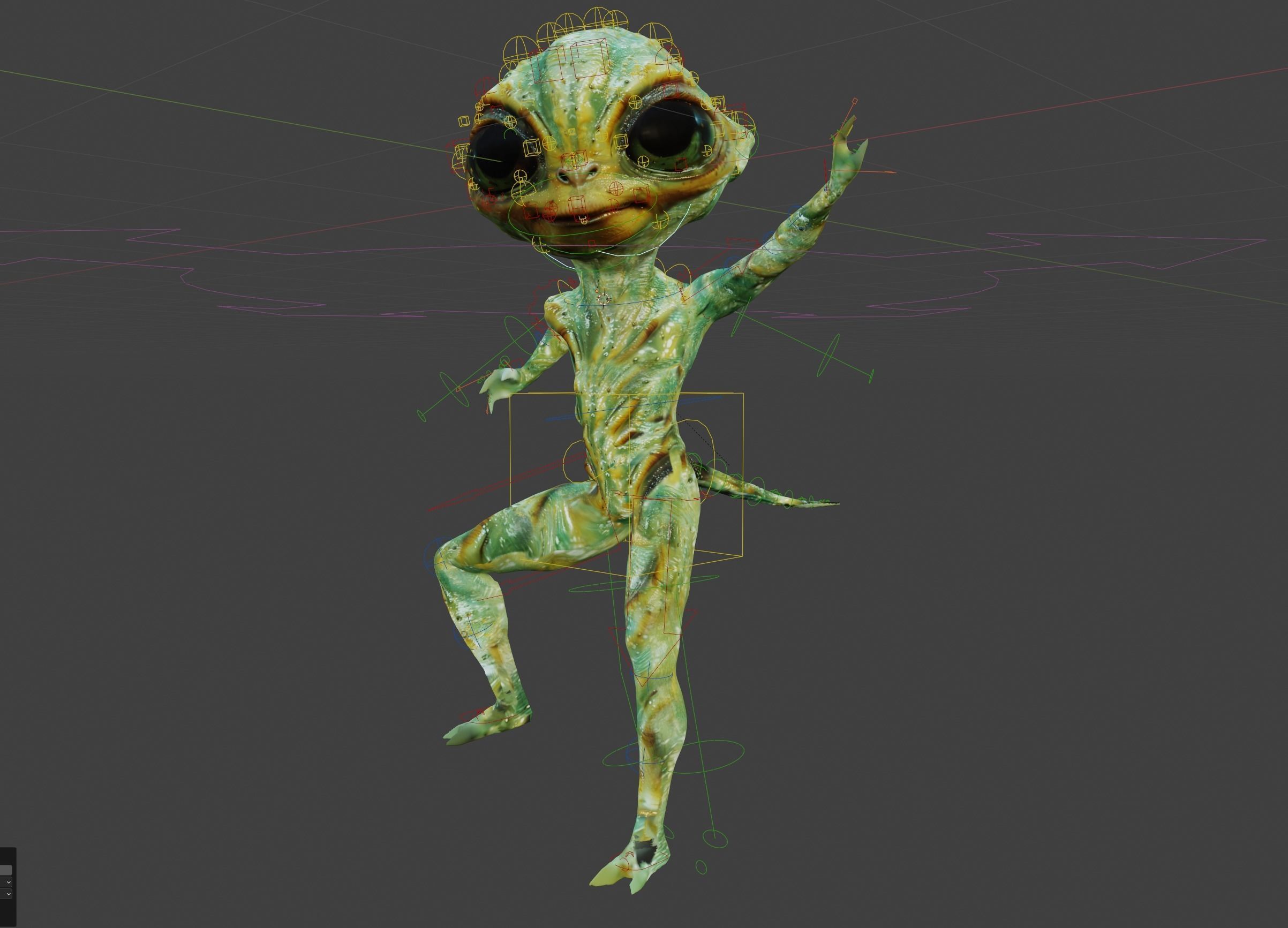 Rigged Alien Character - Fretzo 3D model_5