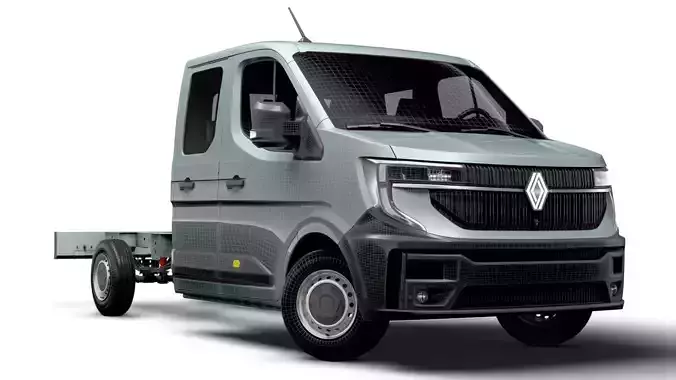 Renault Master CrewCab L3 Chassis 2024 3D model