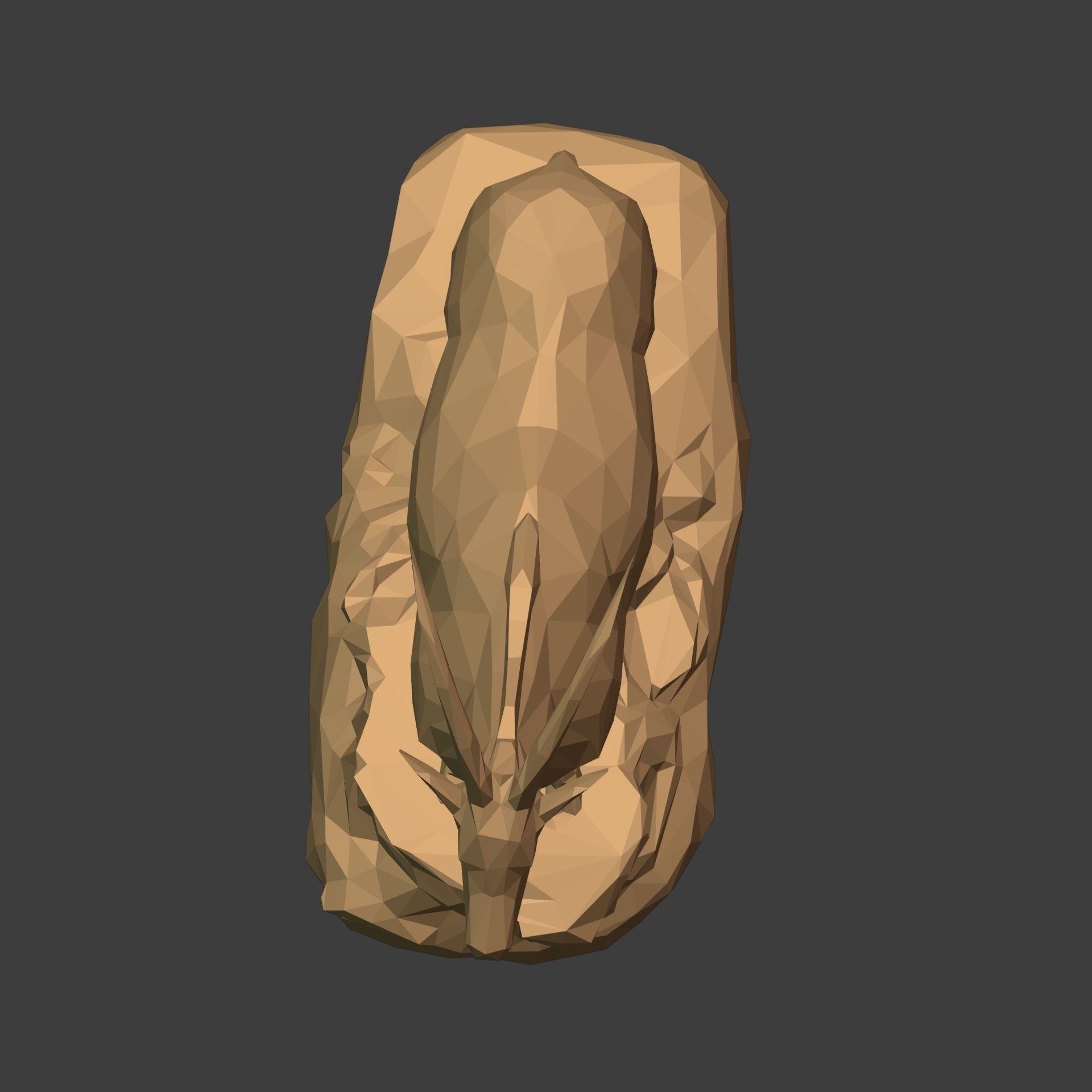 LowPoly - Polygonal Antelope  - Deer Statue - Figurine 3D print model_15