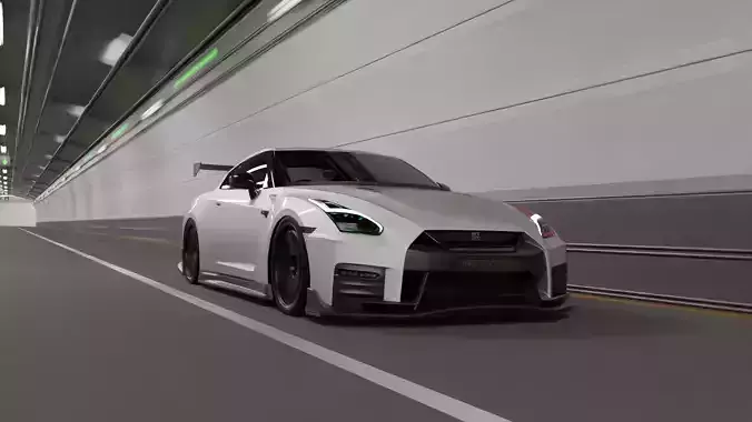 Realistic Tunnel 3D Blender File FBX OBJ 3D model