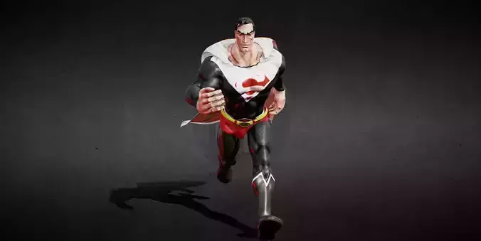 Superman PBR Low-poly 3D model