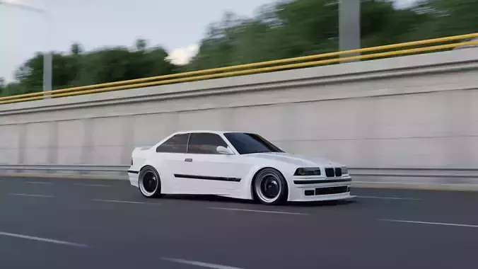 3D Realistic Road Blend File 3D model