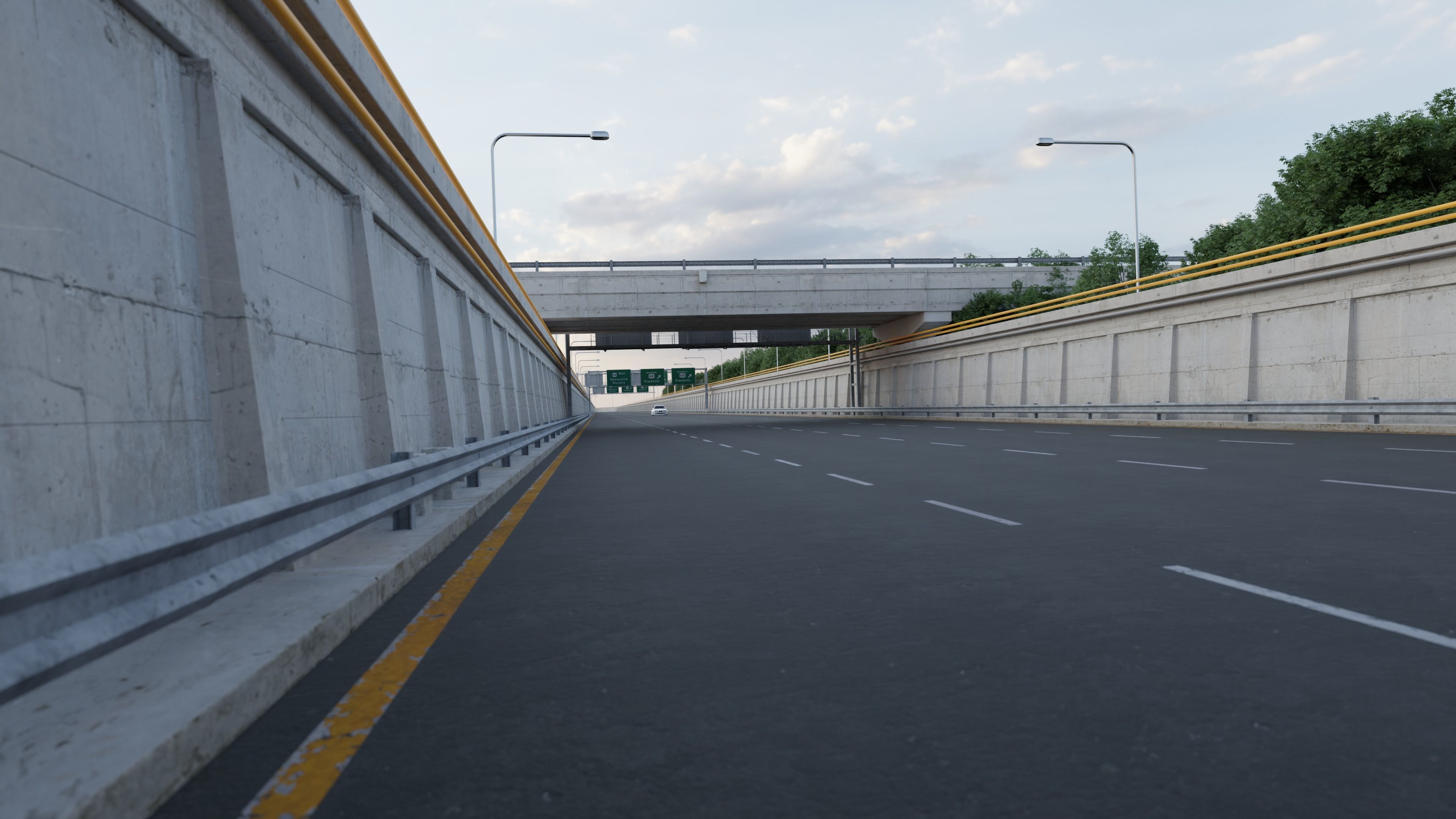3D Realistic Road Blend File 3D model_3