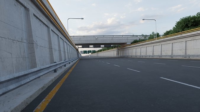 3D Realistic Road Blend File 3D model 4