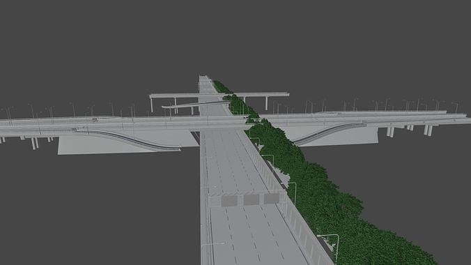 3D Realistic Road Blend File 3D model 6
