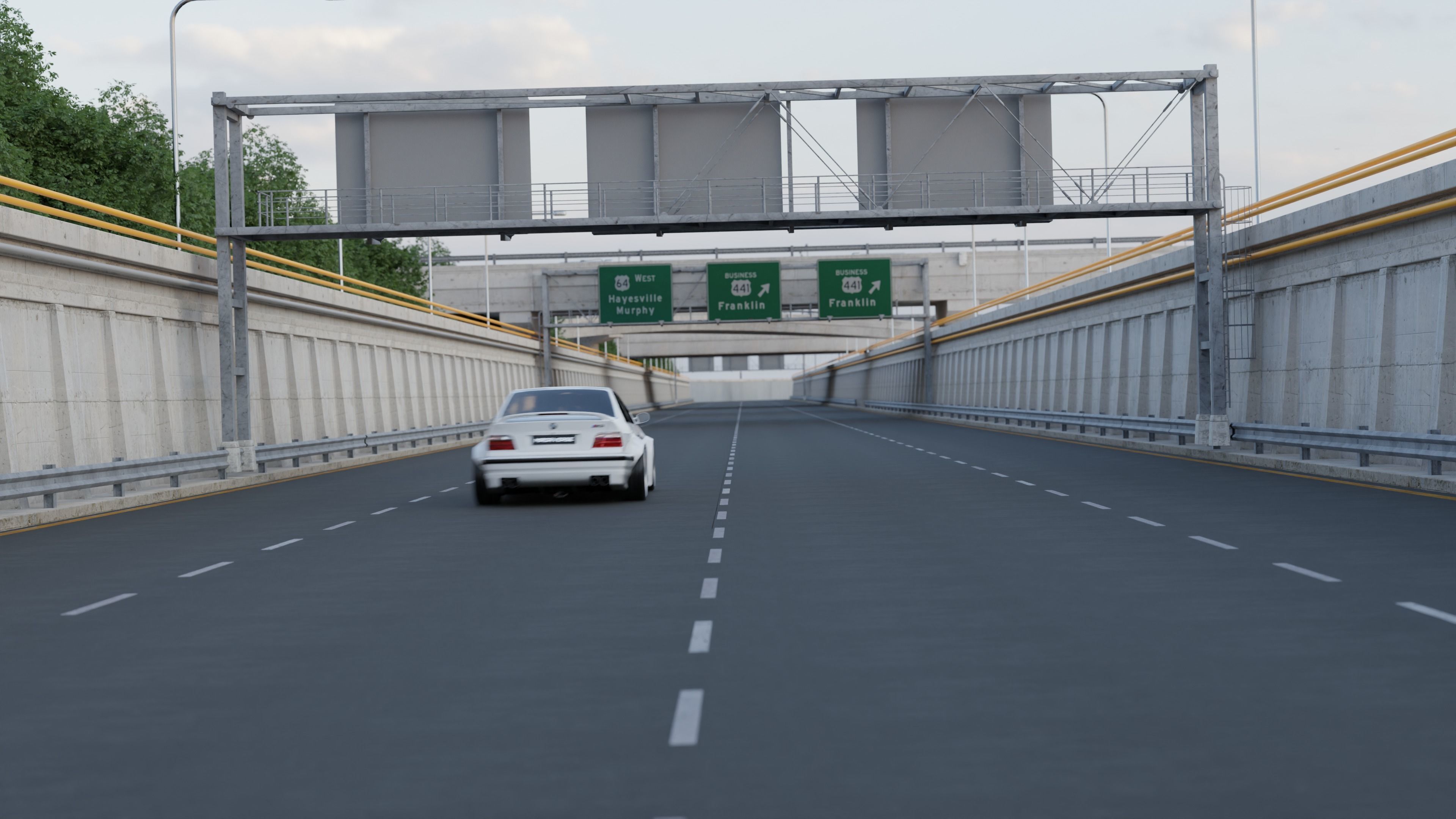 3D Realistic Road Blend File 3D model_2