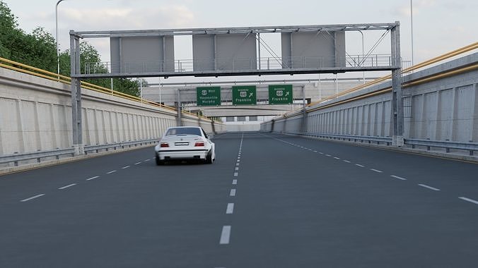 3D Realistic Road Blend File 3D model 3