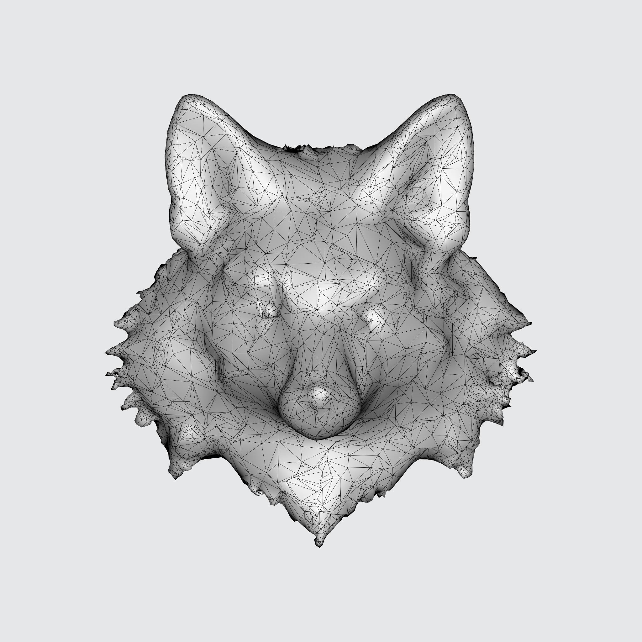 fox with large pointed ears 3D model_5