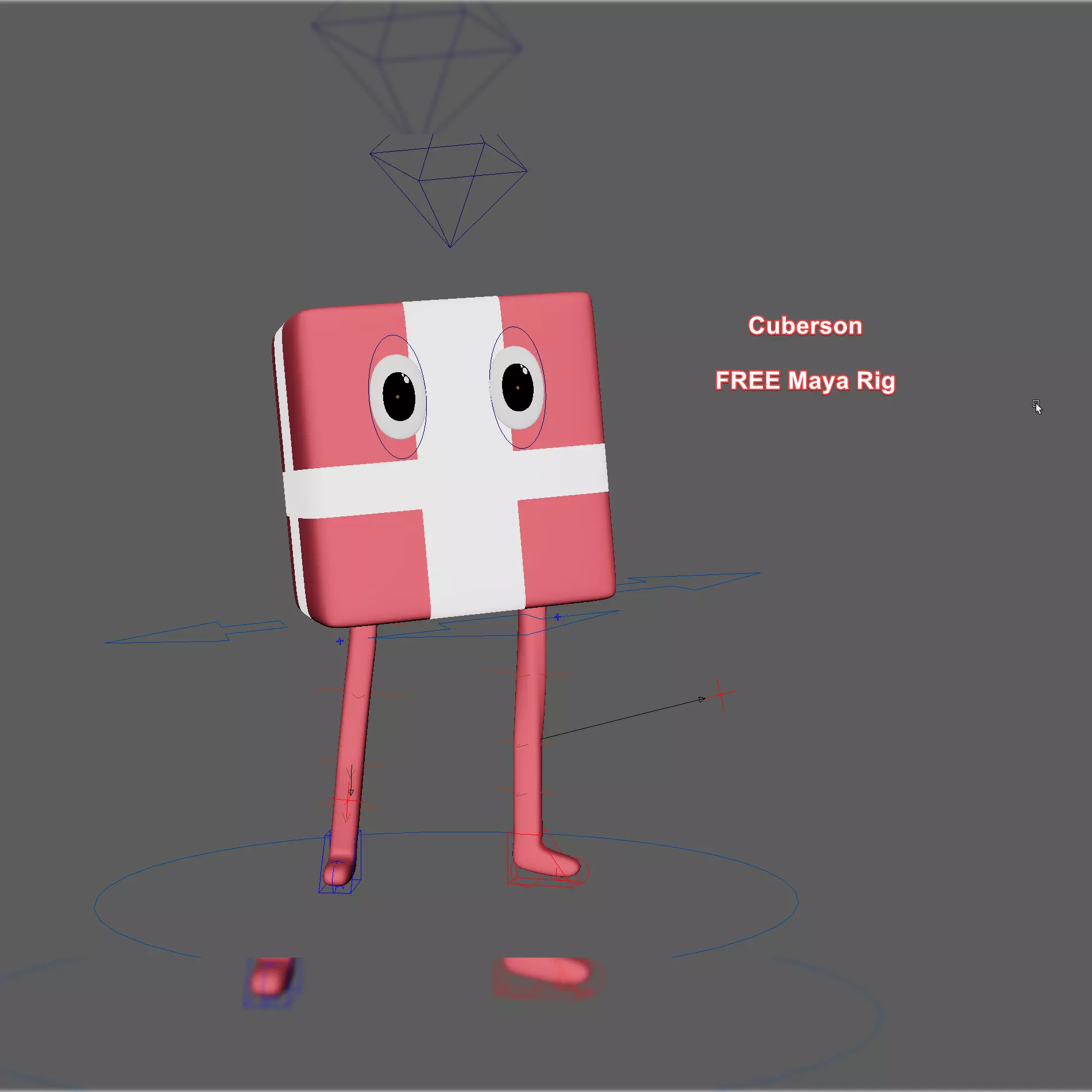 Cuberson FREE Maya rig Free 3D model
