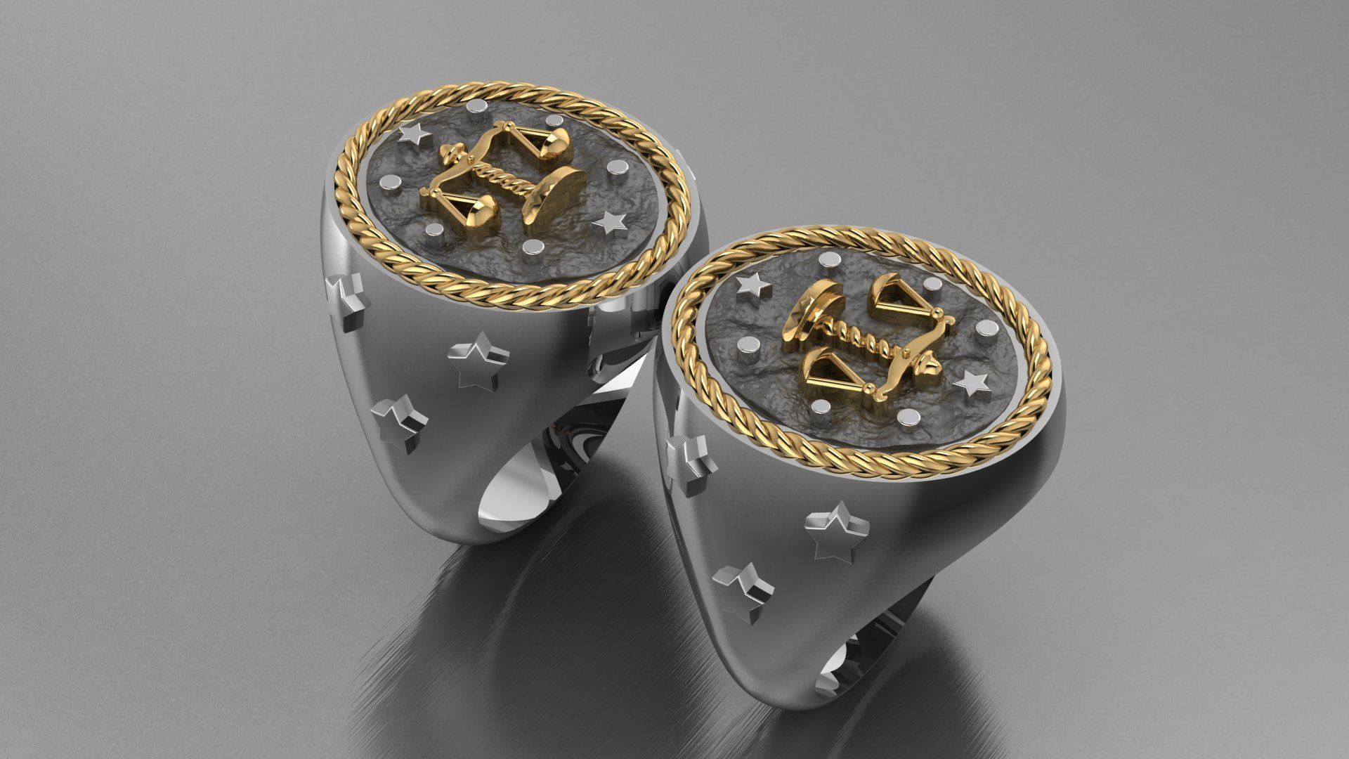 Zodiac Ring Libra 3D print model_5