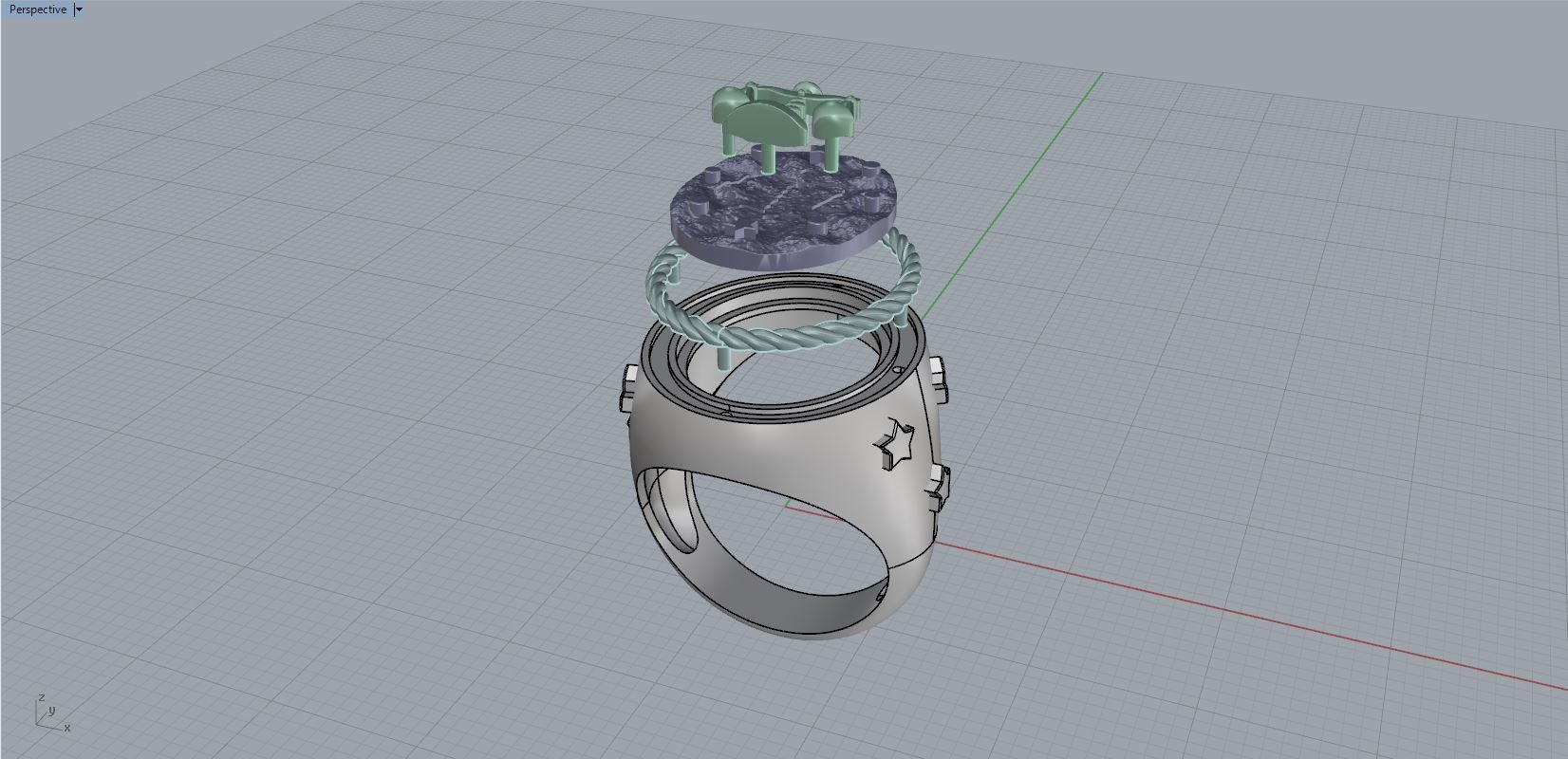 Zodiac Ring Libra 3D print model_7