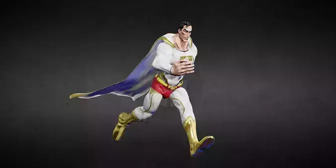 Superman PBR Low-poly 3D model