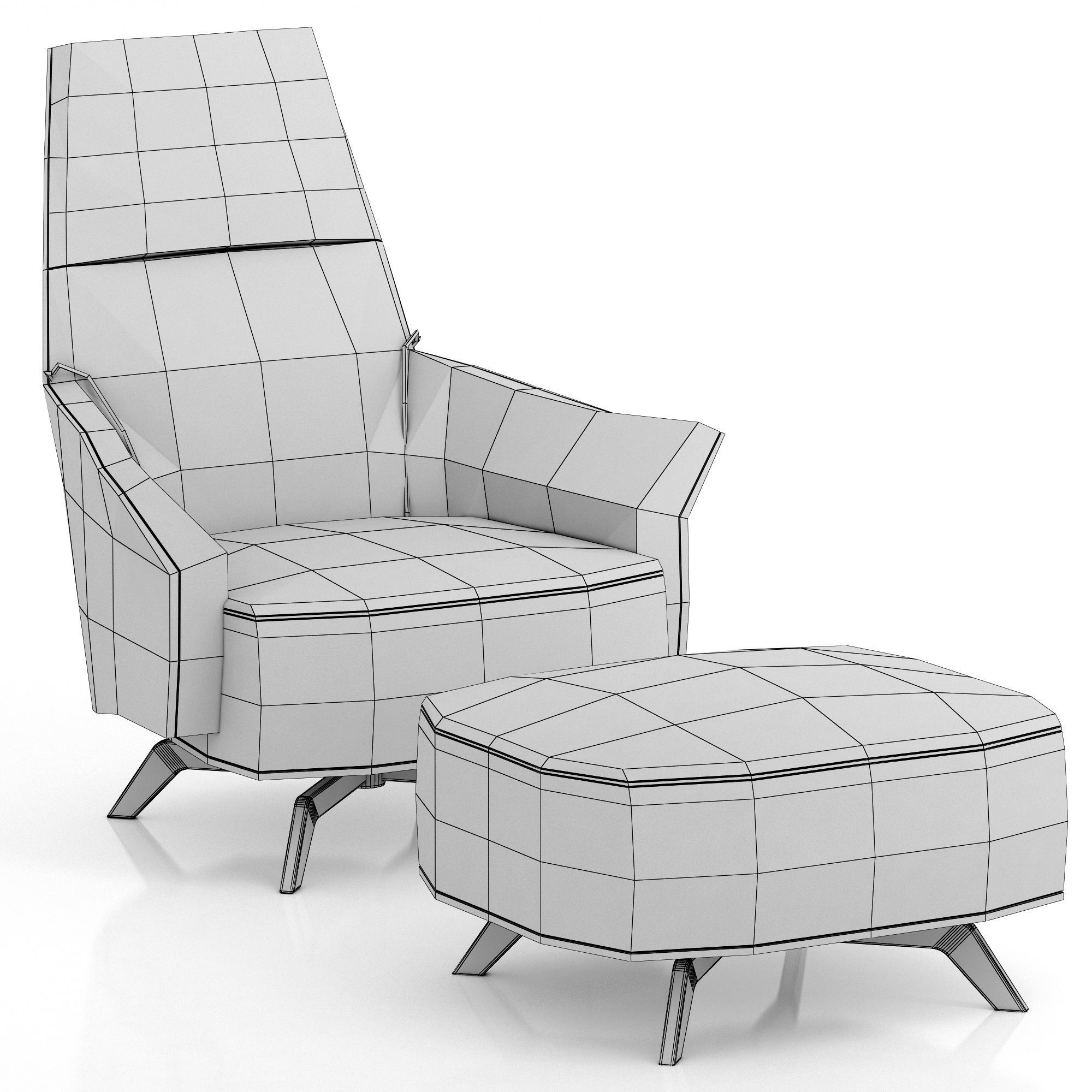 Poliform KAORI LOUNGE 3D model_8