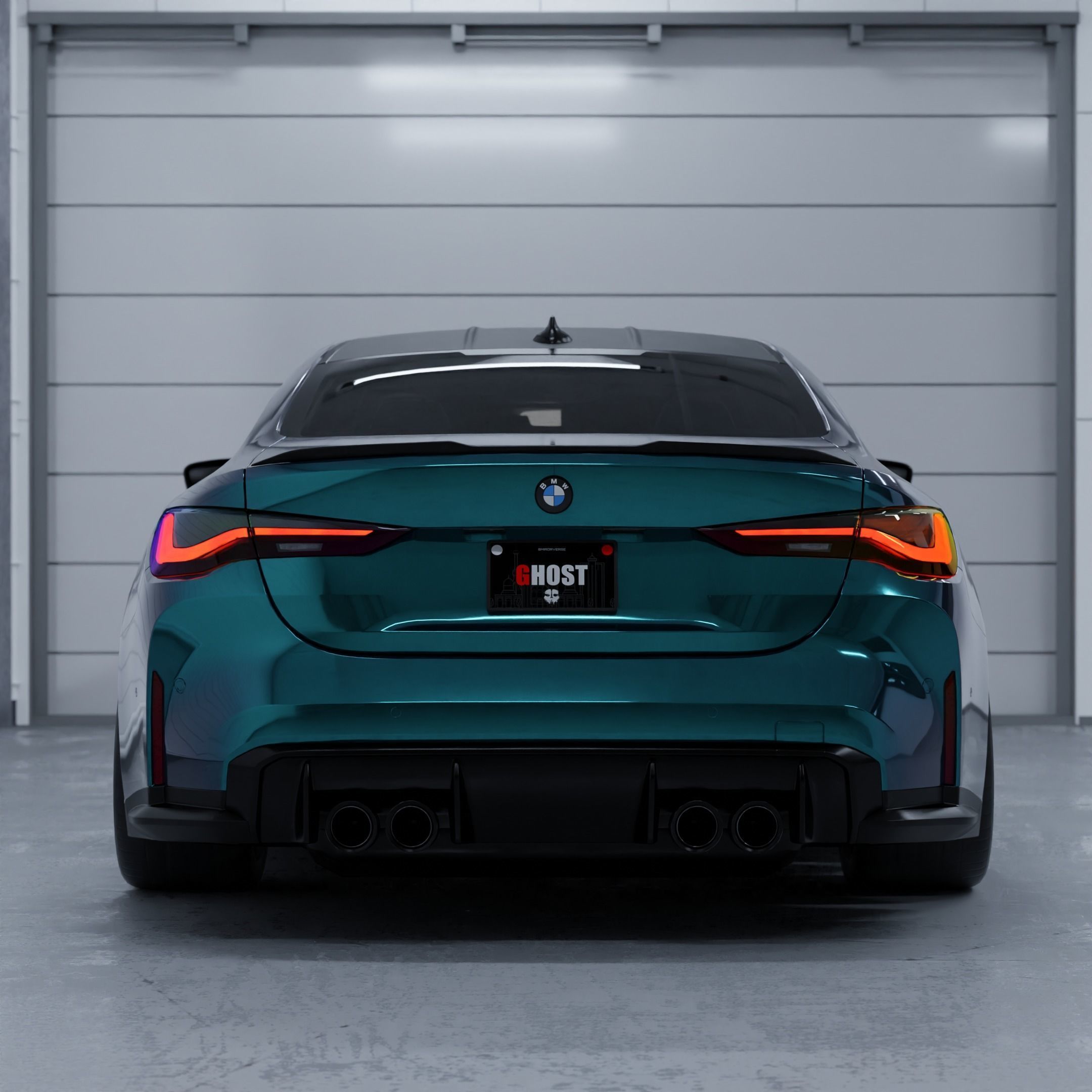 Garage Room 3D model with CAR  In the Preview 3D model_2