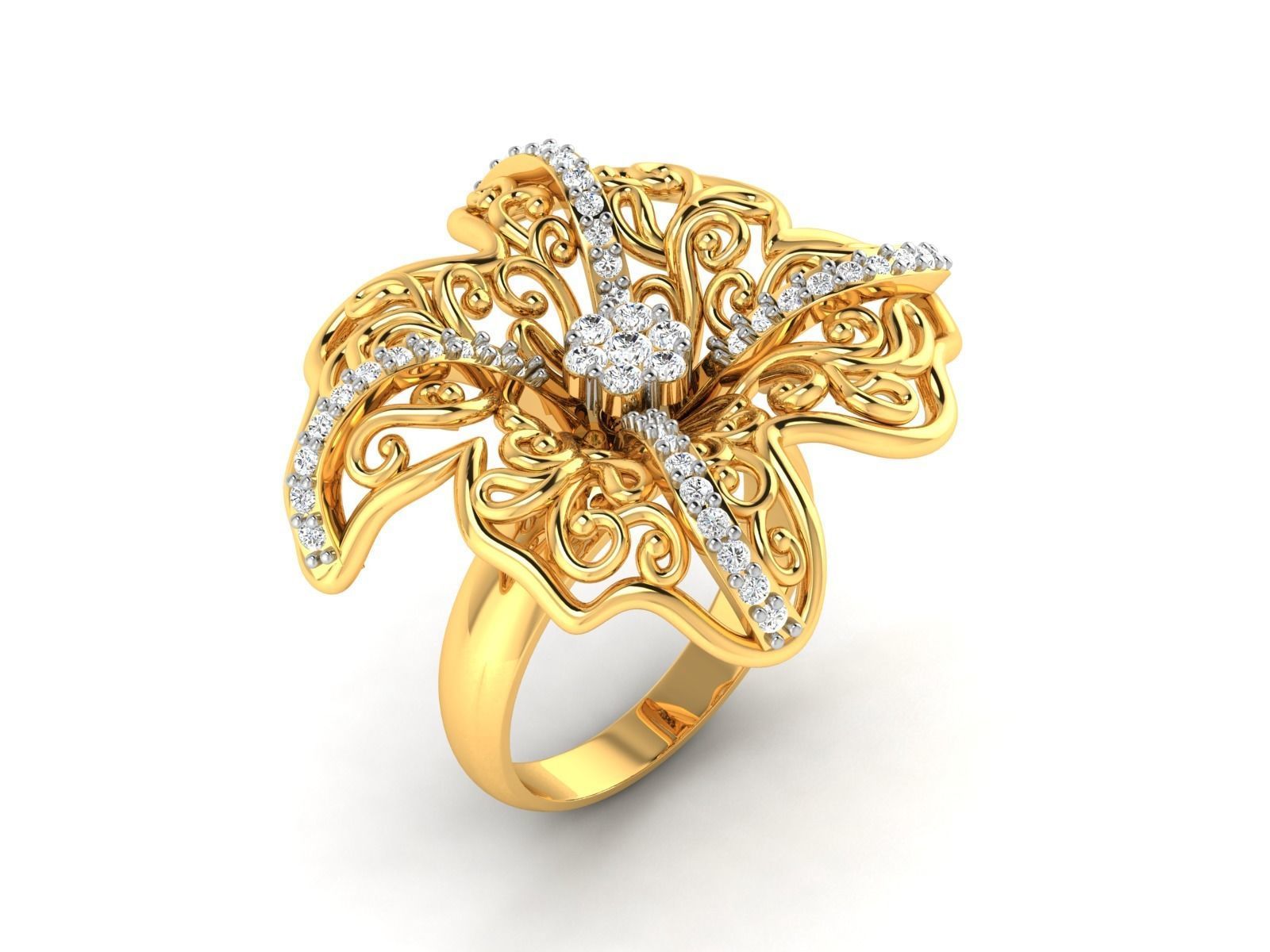 Diamond Ring 3D print model_1