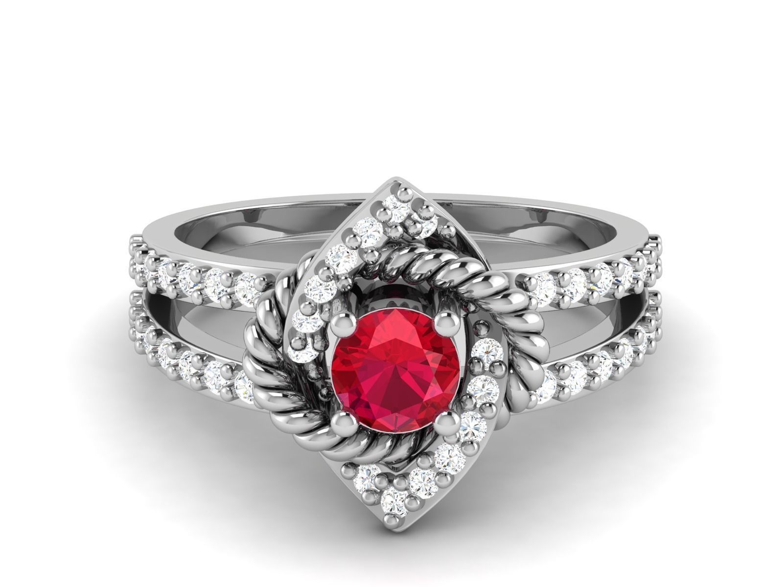 Diamond Ring 3D print model_7