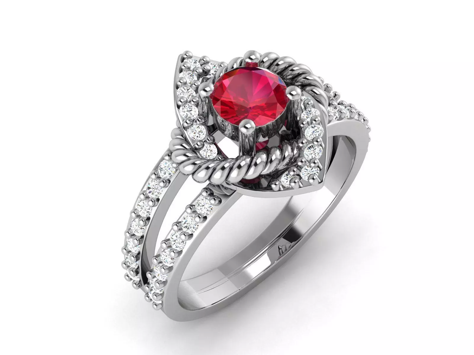 Diamond Ring 3D print model_0