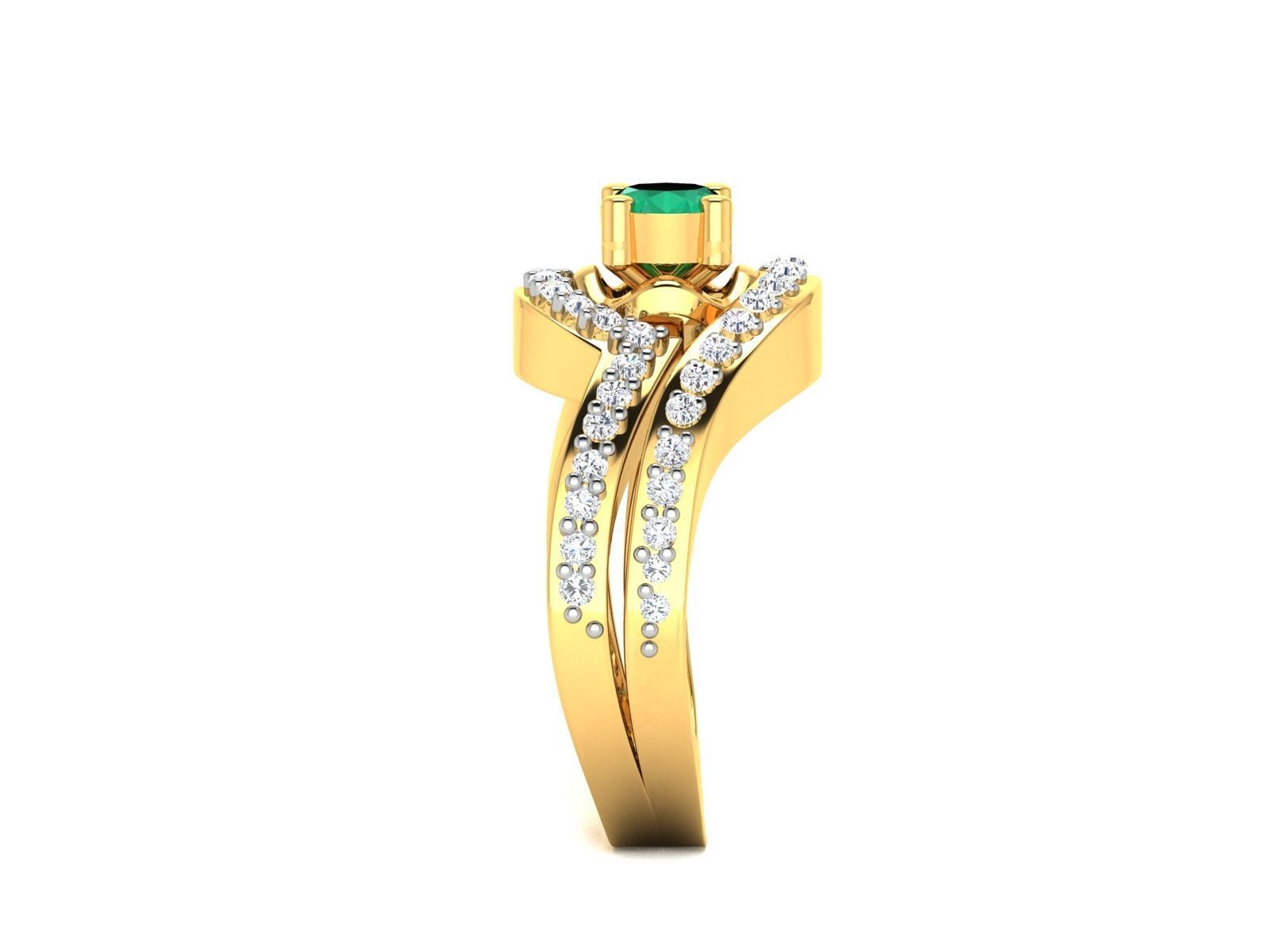 Diamond Ring 3D print model_3