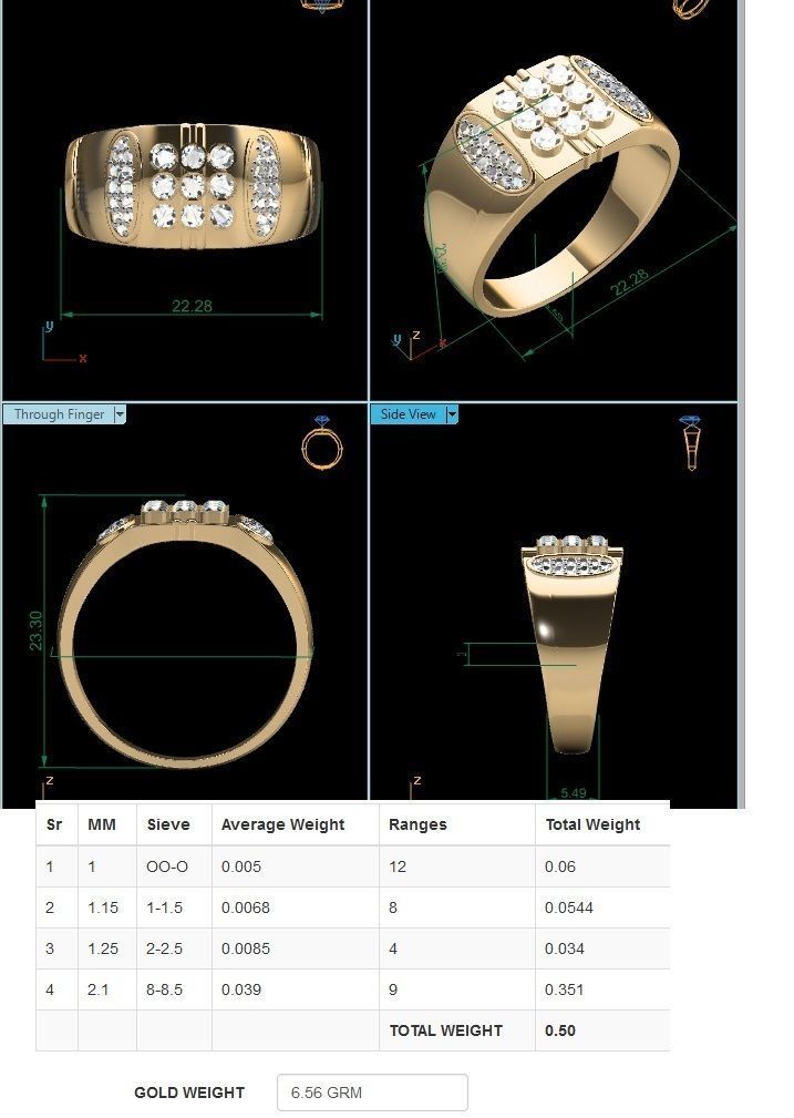 Diamond Ring 3D print model_8