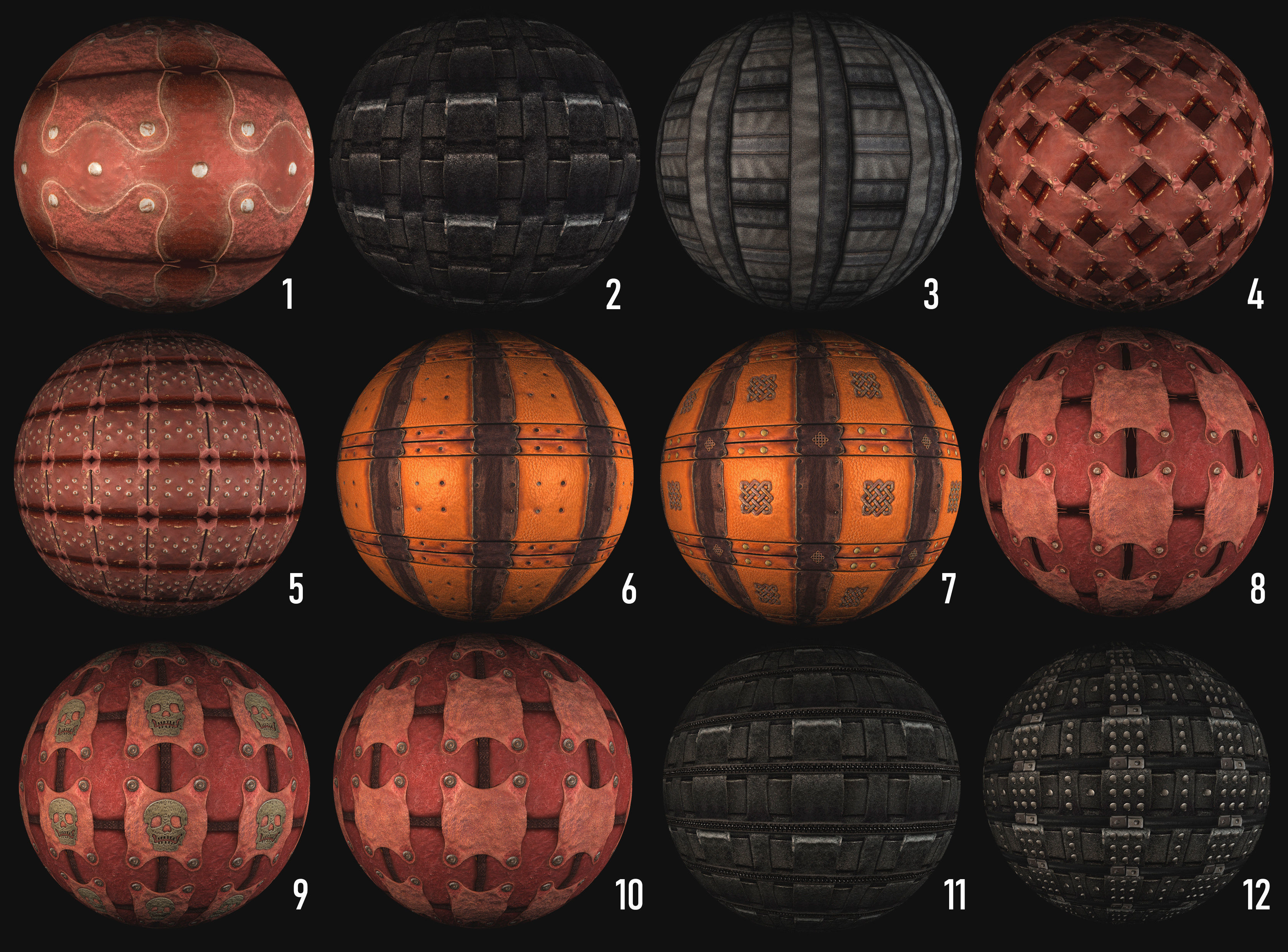 100 leather belt armor surface PBR photo seamless 4k textures Texture_1