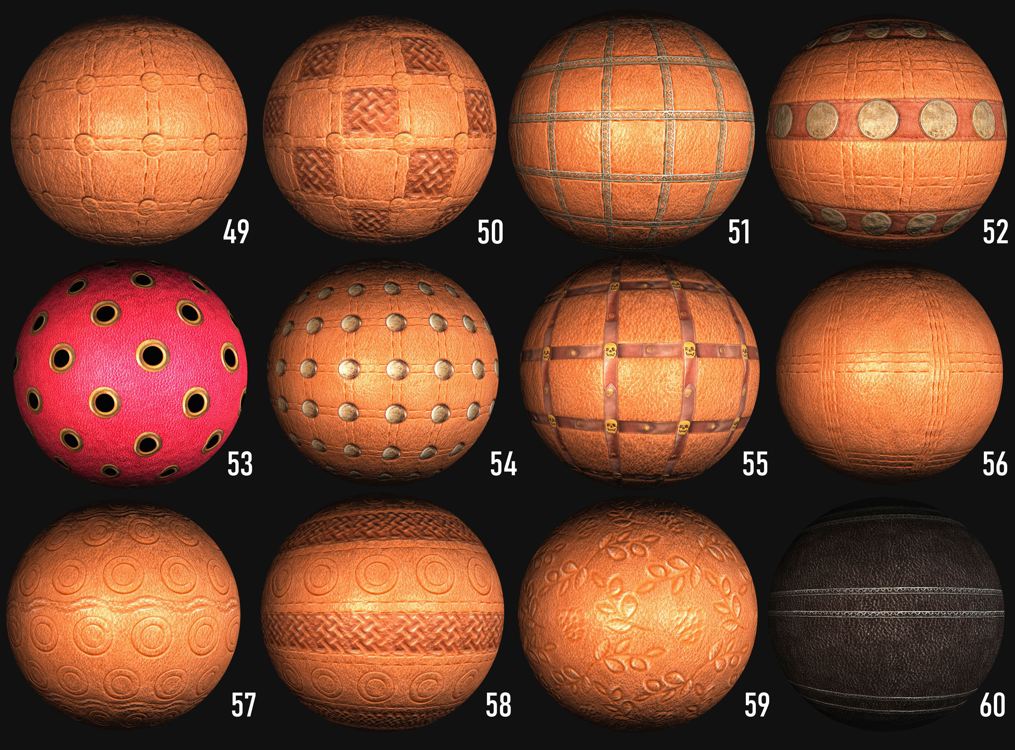 100 leather belt armor surface PBR photo seamless 4k textures Texture_5