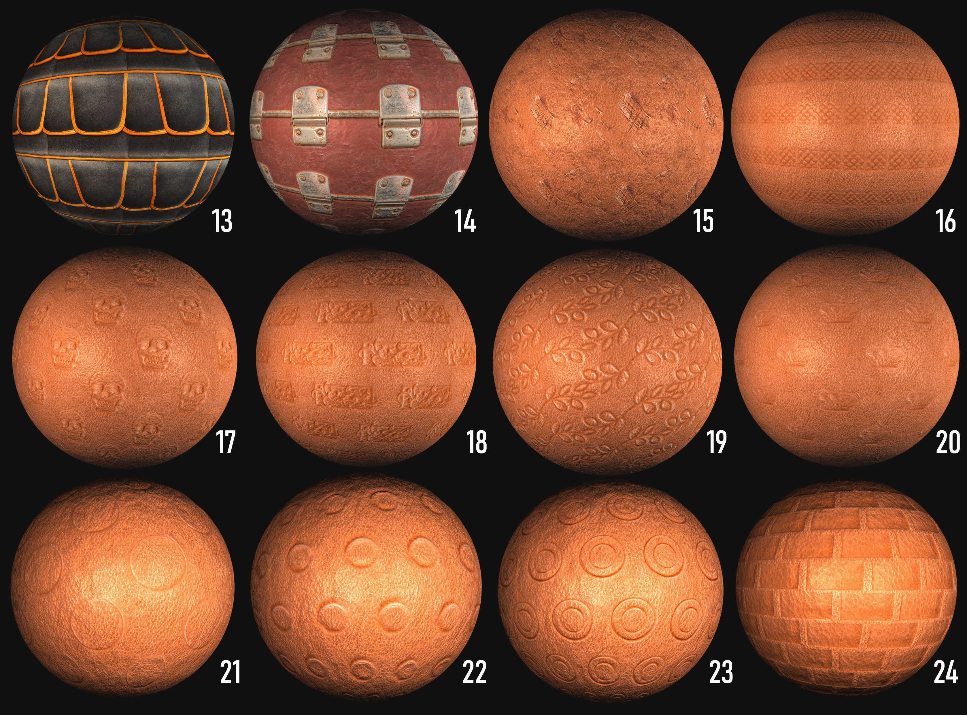 100 leather belt armor surface PBR photo seamless 4k textures Texture_2