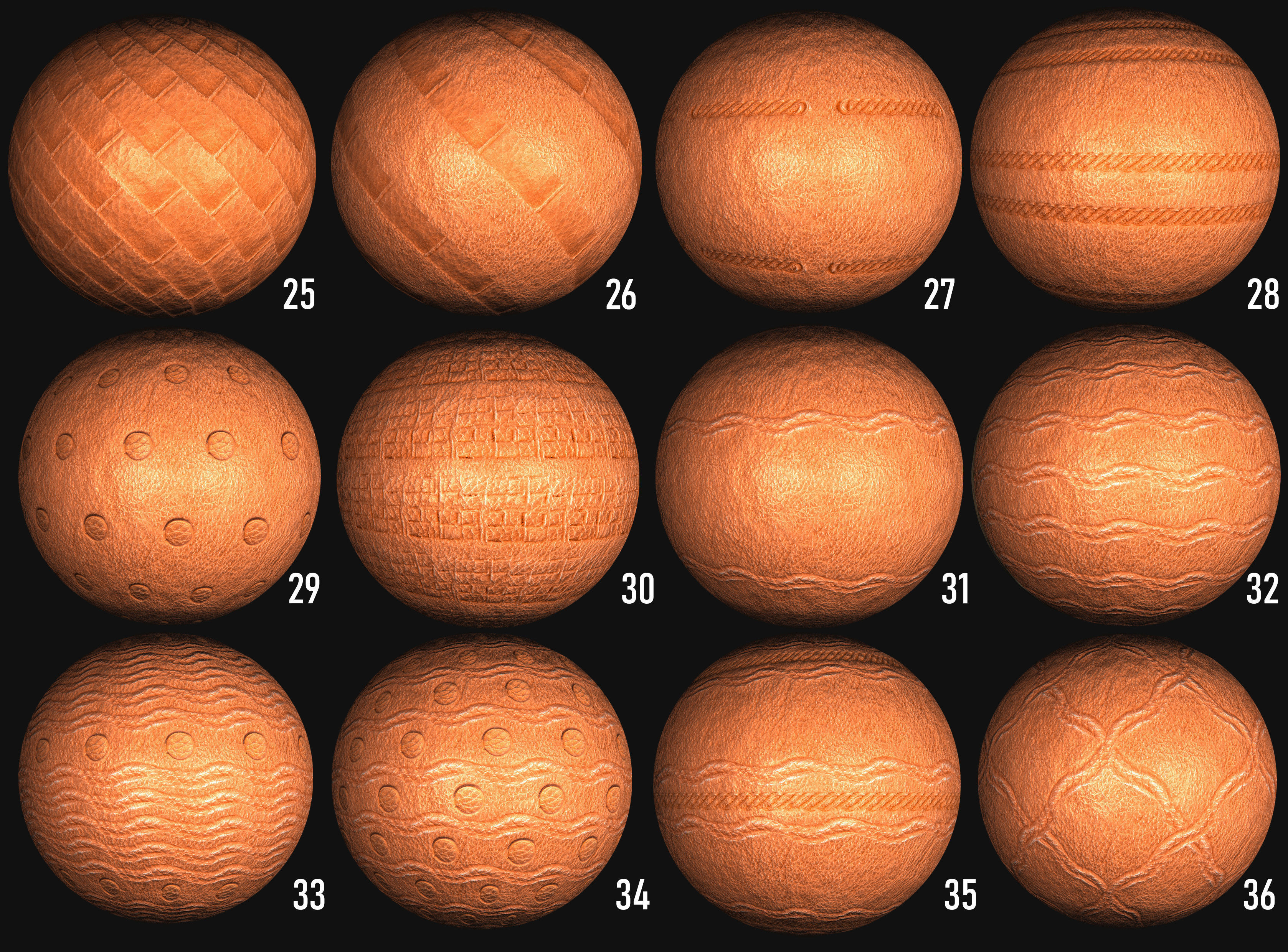 100 leather belt armor surface PBR photo seamless 4k textures Texture_3