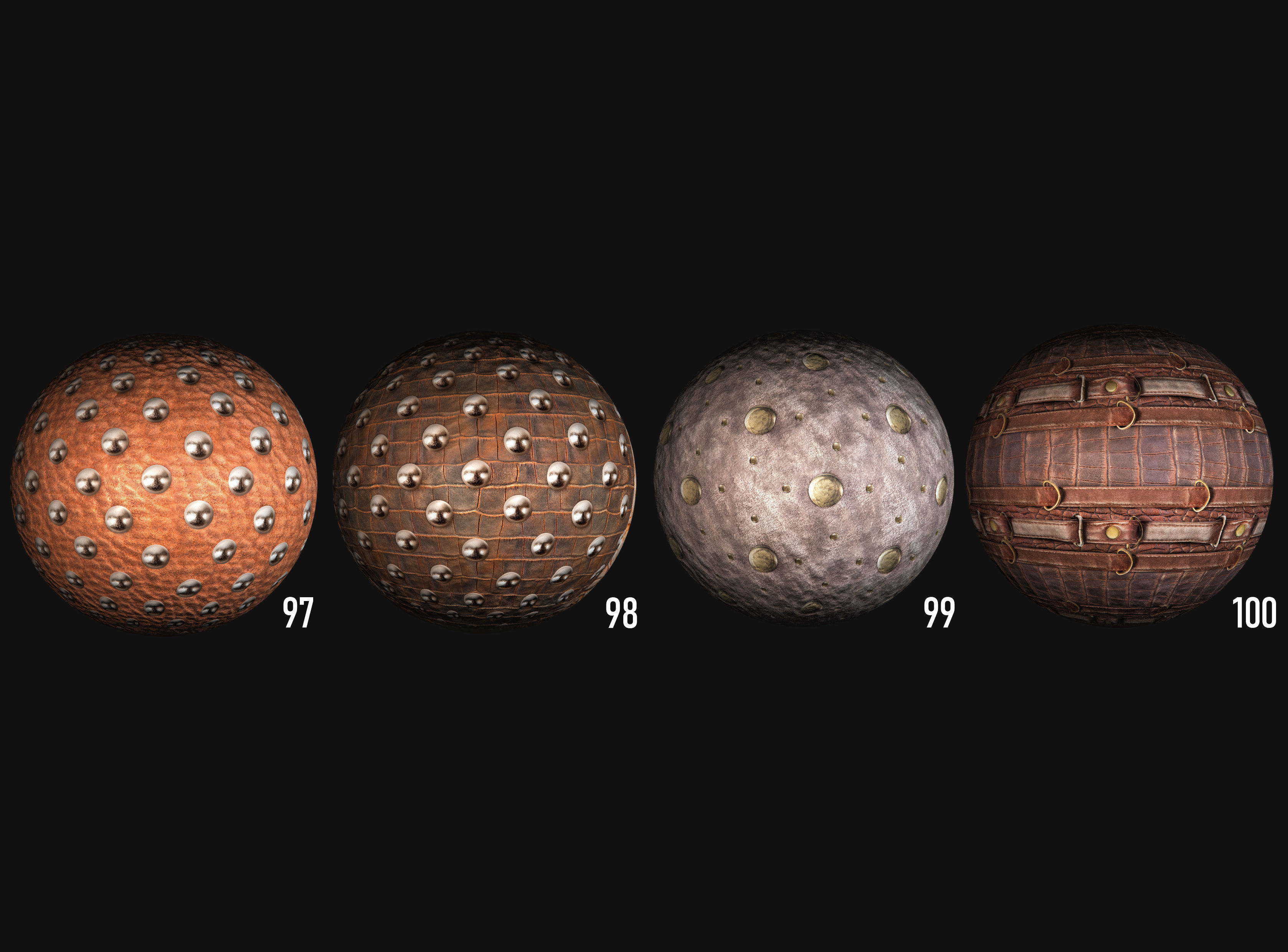 100 leather belt armor surface PBR photo seamless 4k textures Texture_9