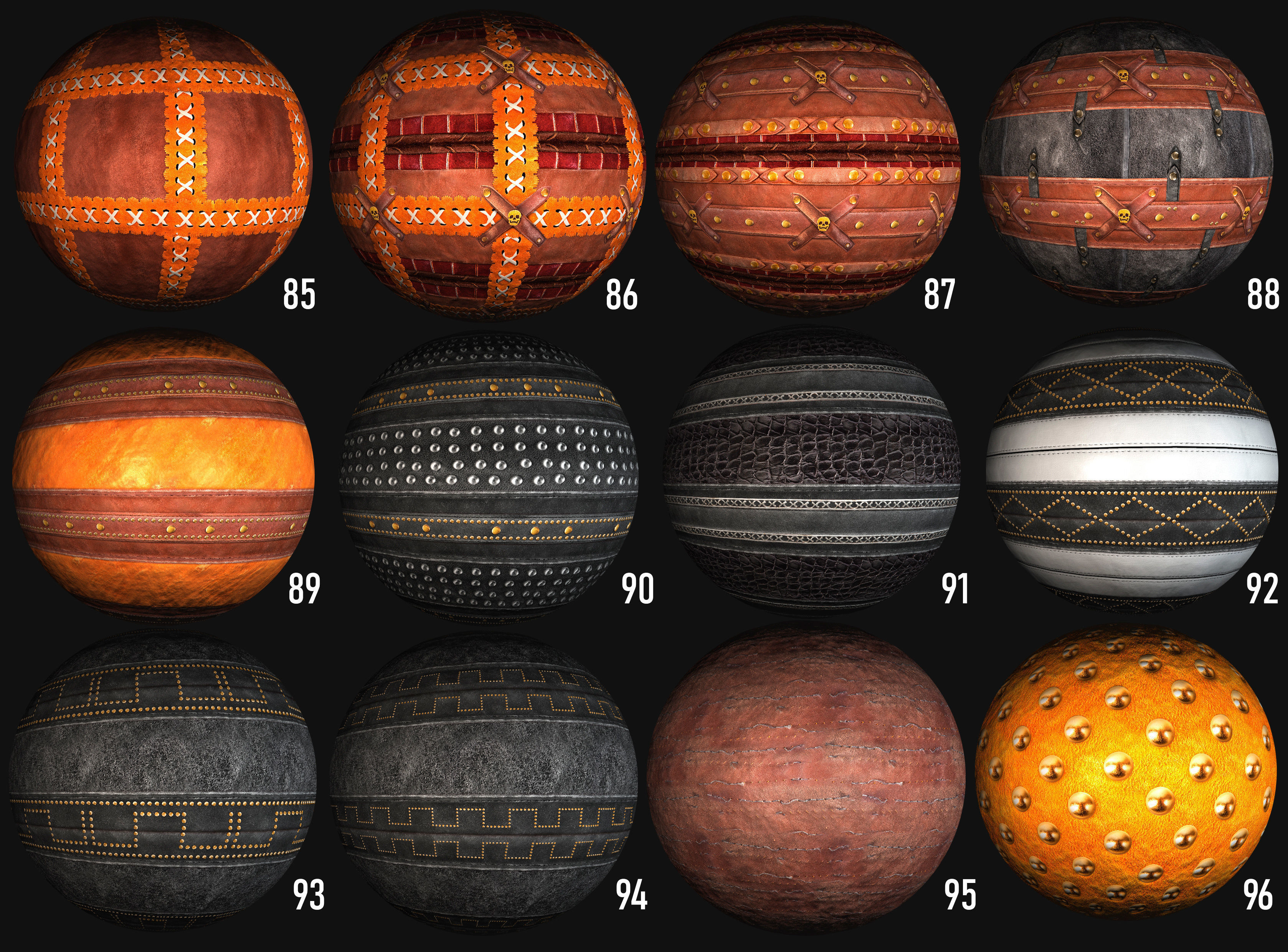 100 leather belt armor surface PBR photo seamless 4k textures Texture_8