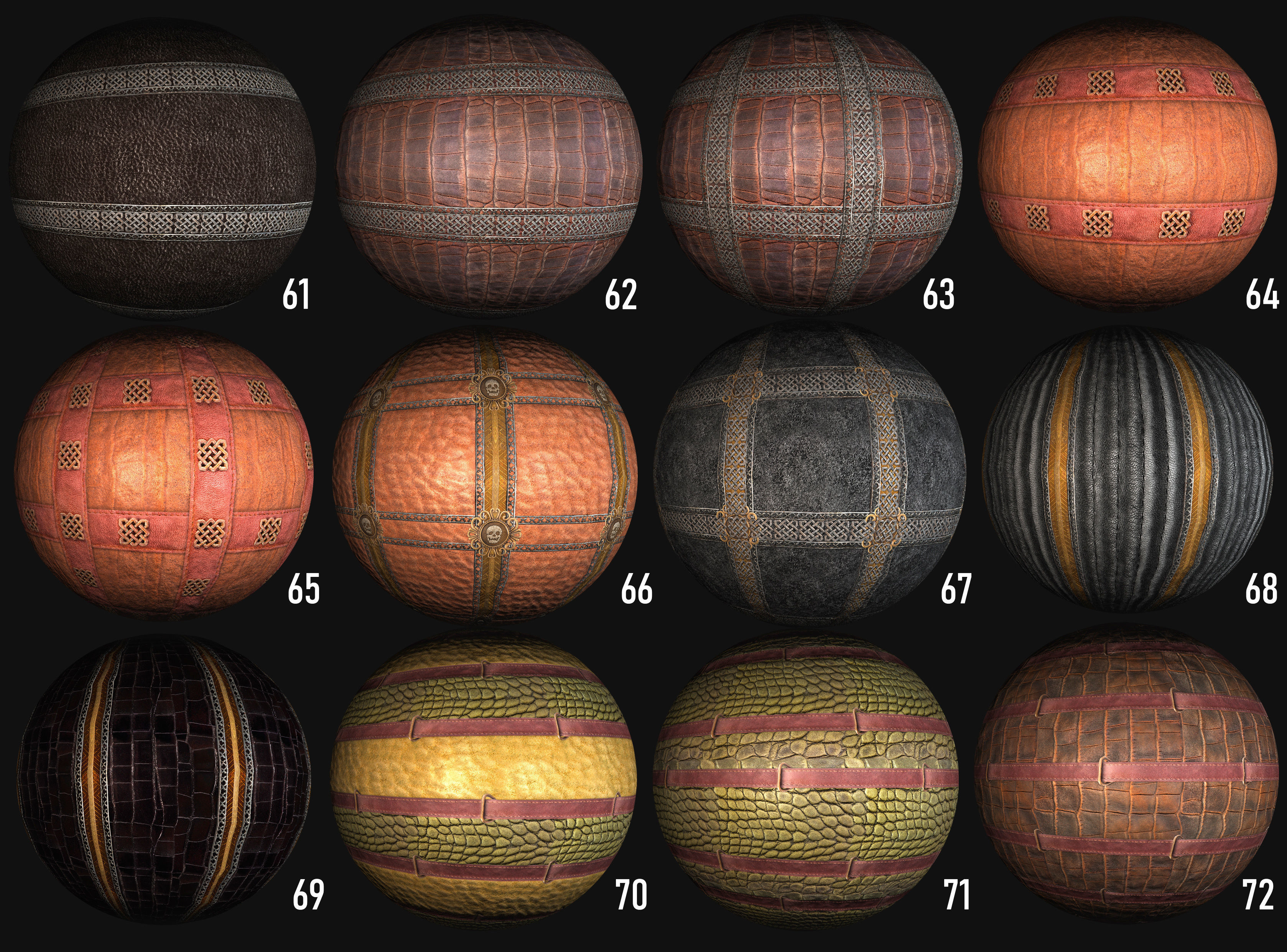 100 leather belt armor surface PBR photo seamless 4k textures Texture_6