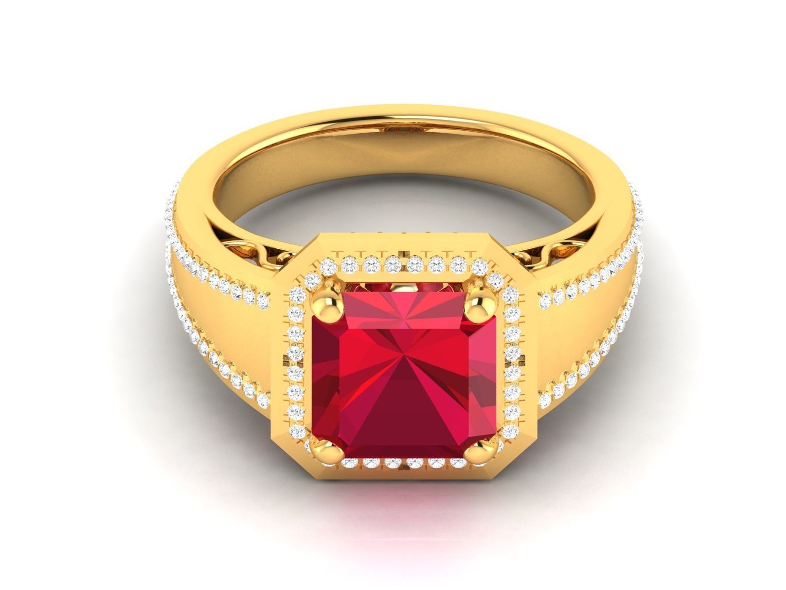 Diamond Ring 3D print model_8