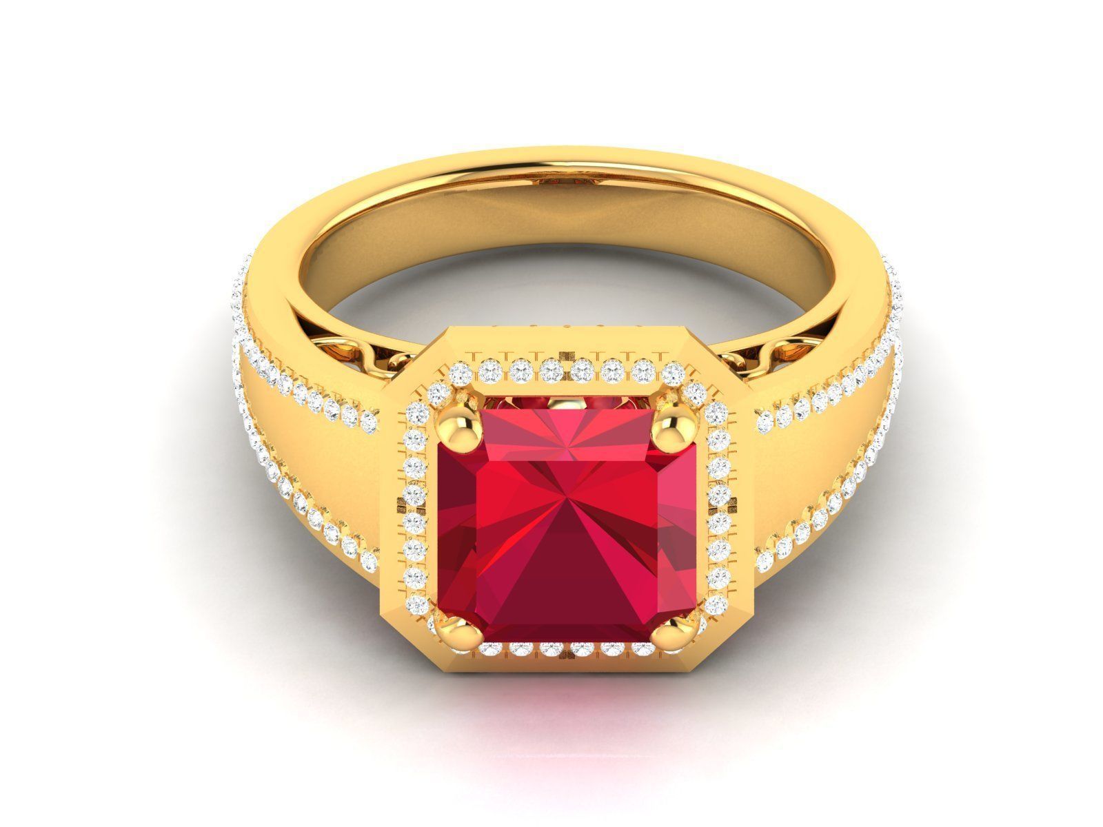 Diamond Ring 3D print model_6