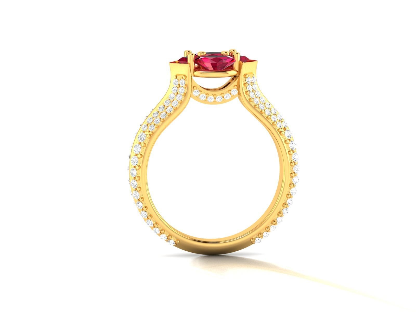 Diamond Ring 3D print model_3
