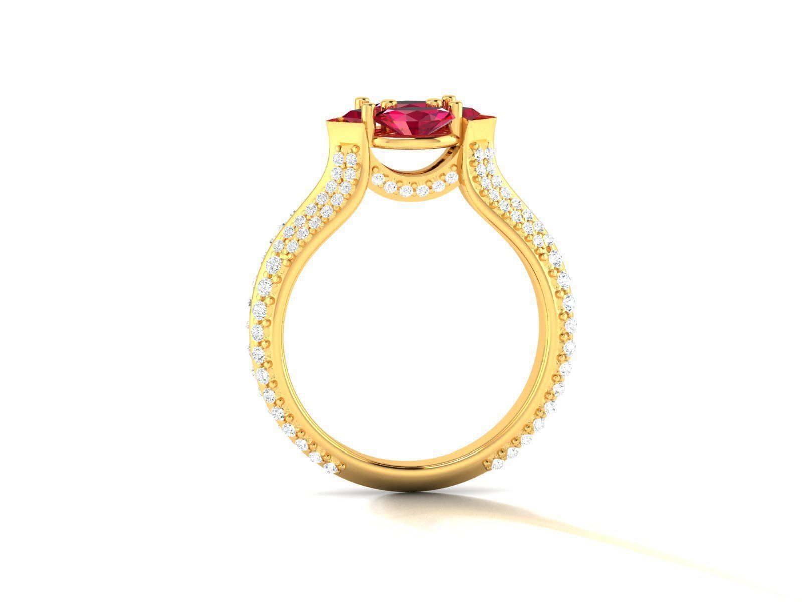 Diamond Ring 3D print model_2