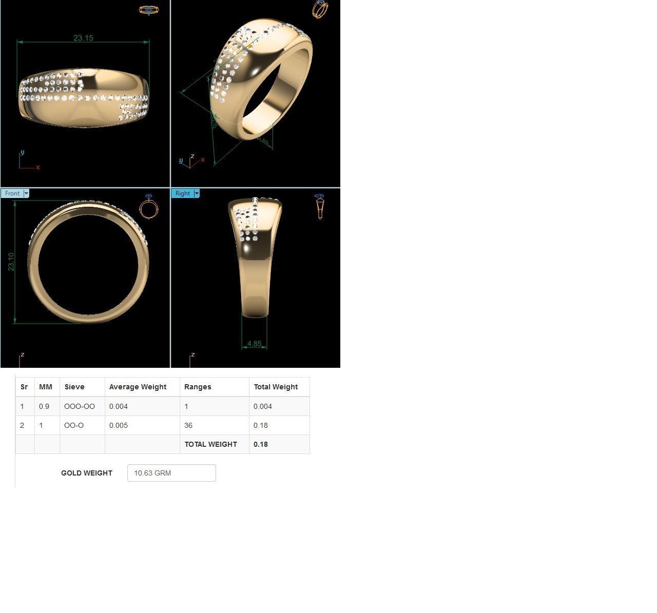 Diamond Ring 3D print model_3