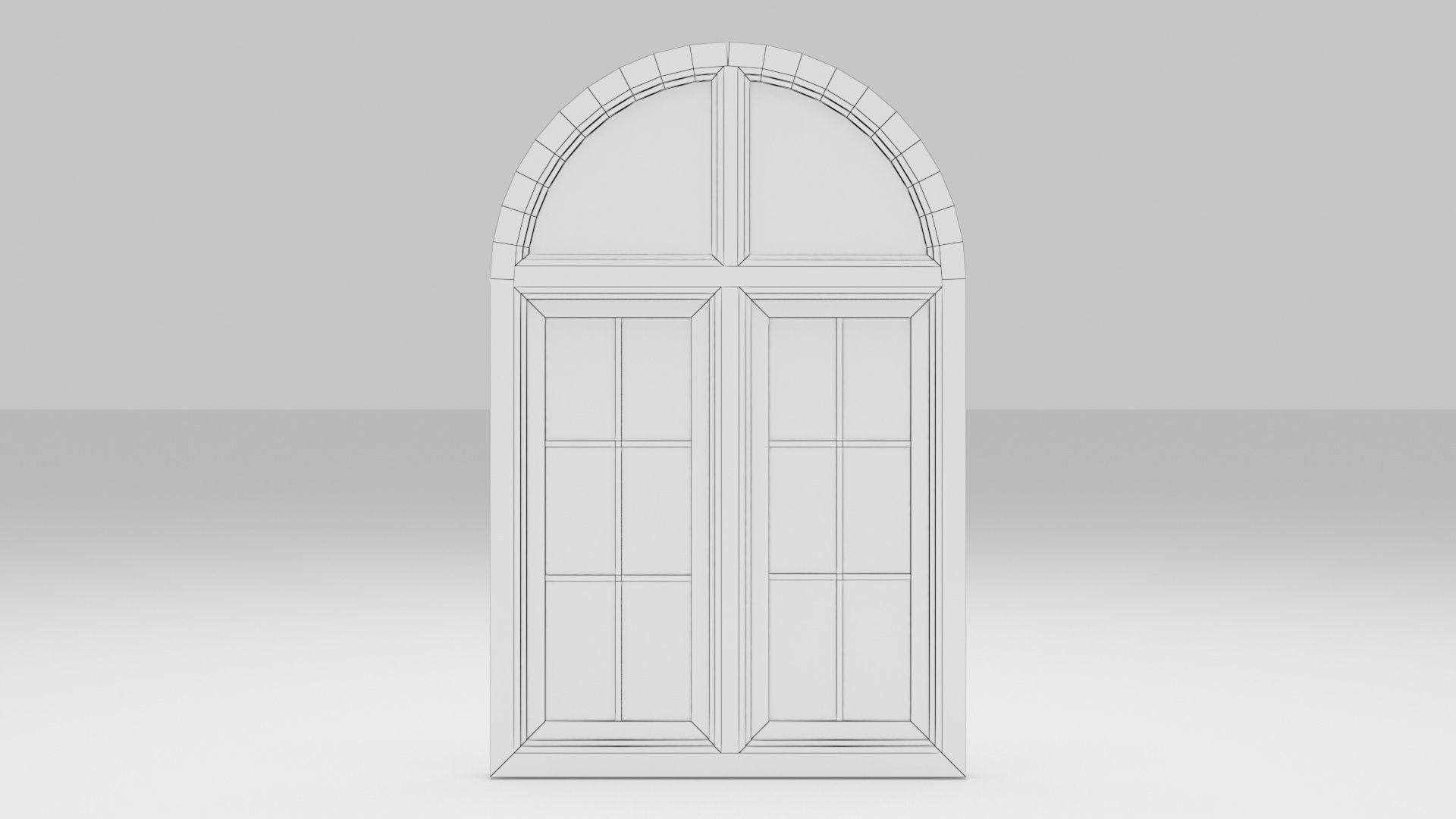 Shape Window Low-poly 3D model_5