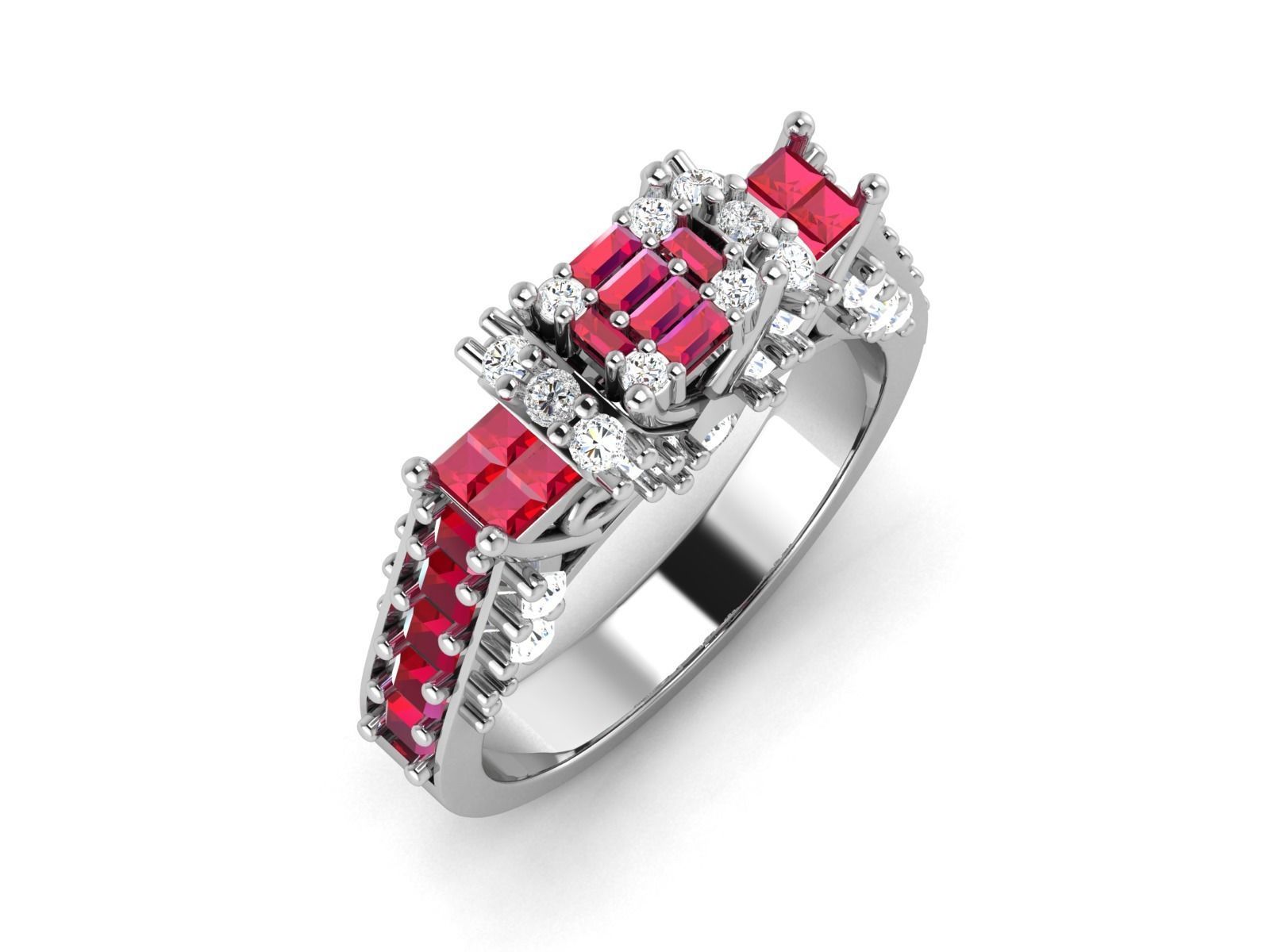 Diamond Ring 3D print model_1