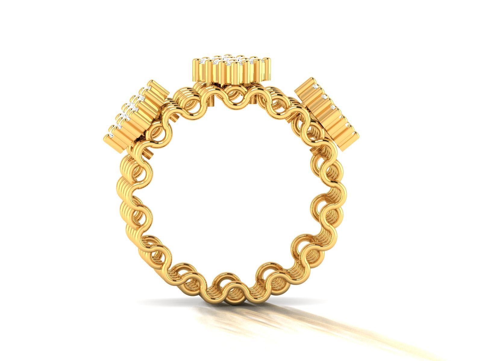 Diamond Ring 3D print model_4