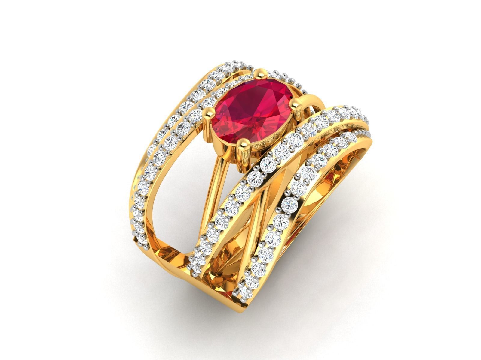 Diamond Ring 3D print model_1