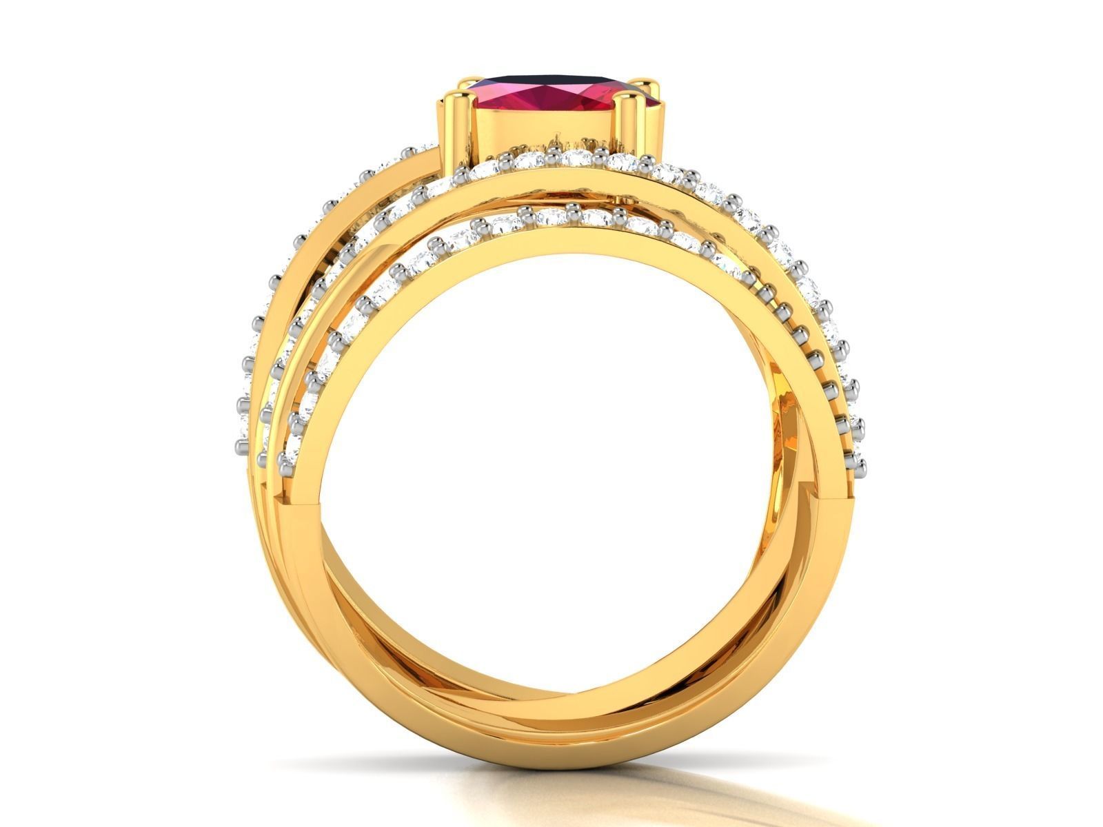 Diamond Ring 3D print model_4