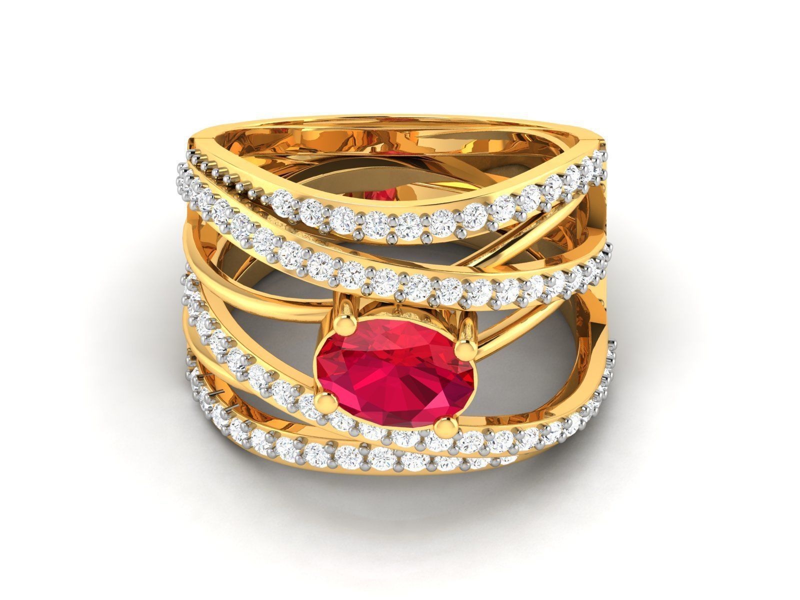 Diamond Ring 3D print model_7