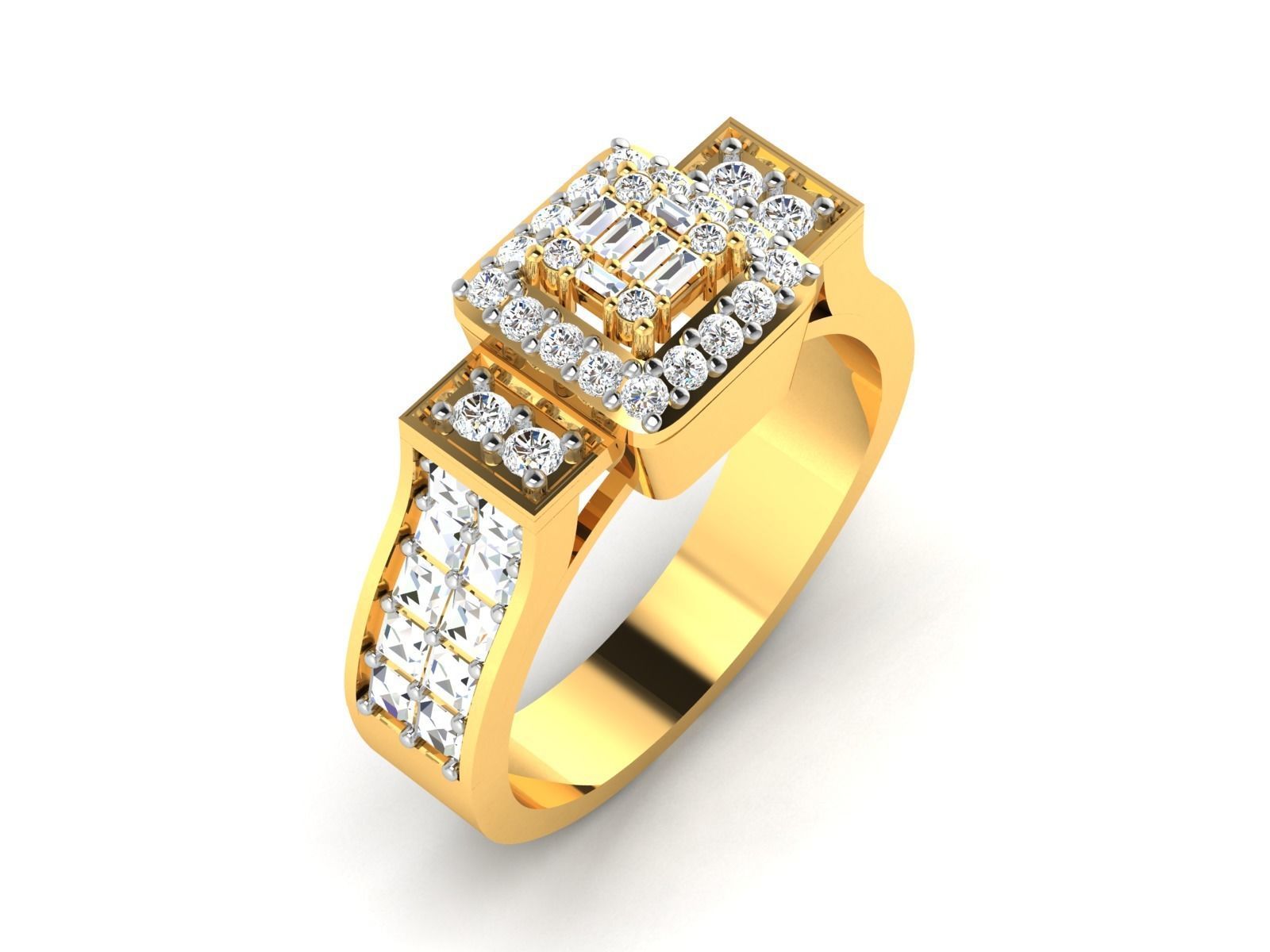 Diamond Ring 3D print model_1