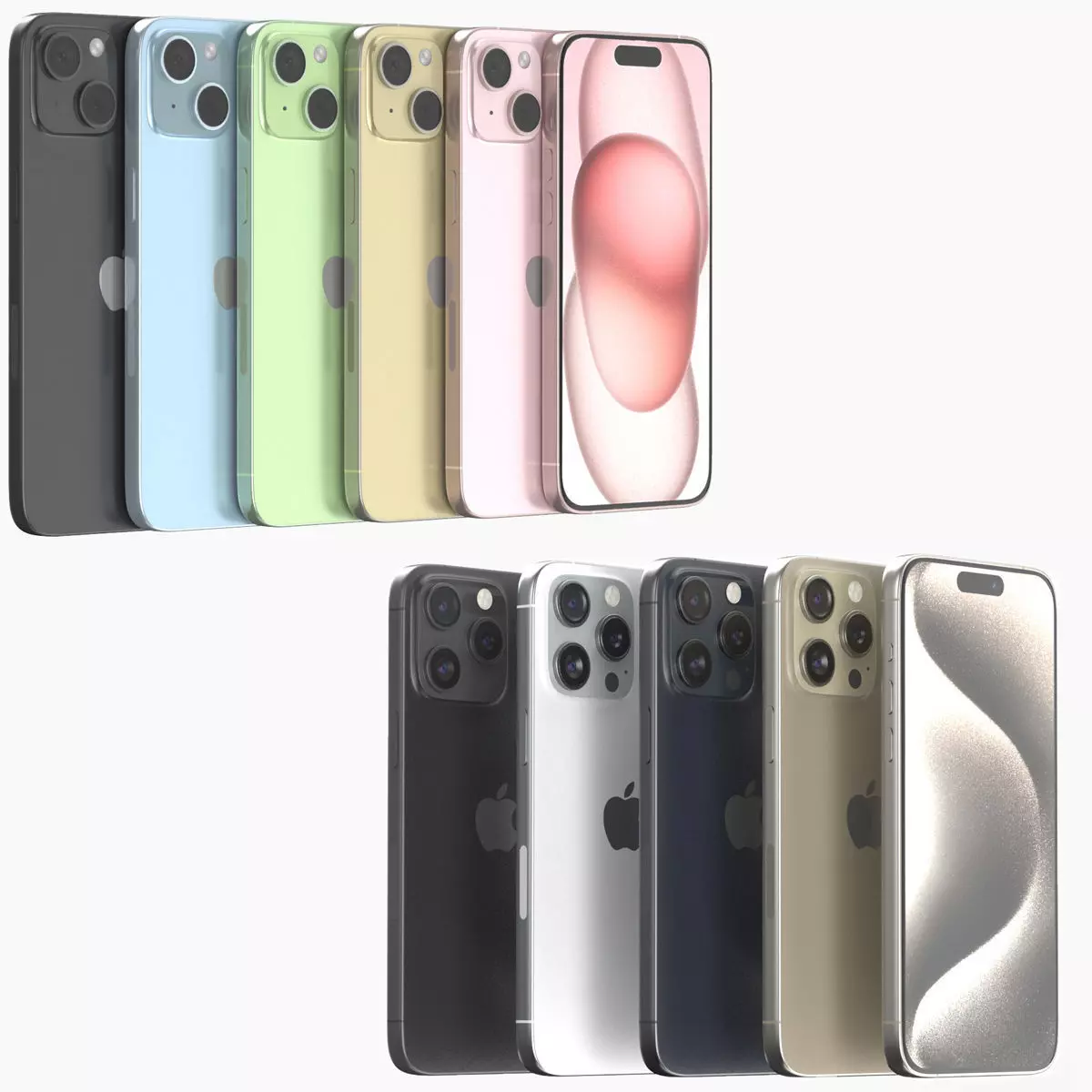 Apple iphone 15 pro max and 15 plus All colors 3D model | CGTrader